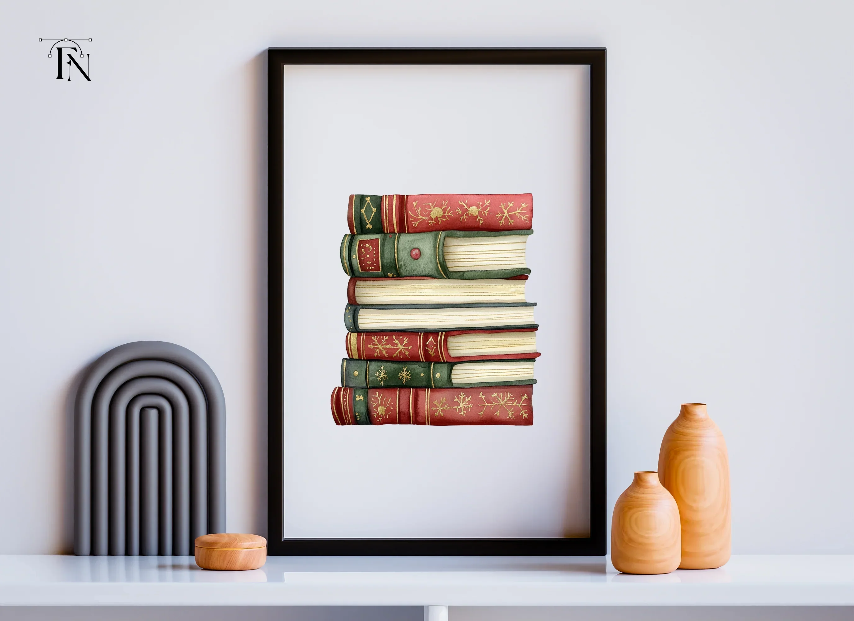Stack of Christmas Books Clipart Bundle - Image 3