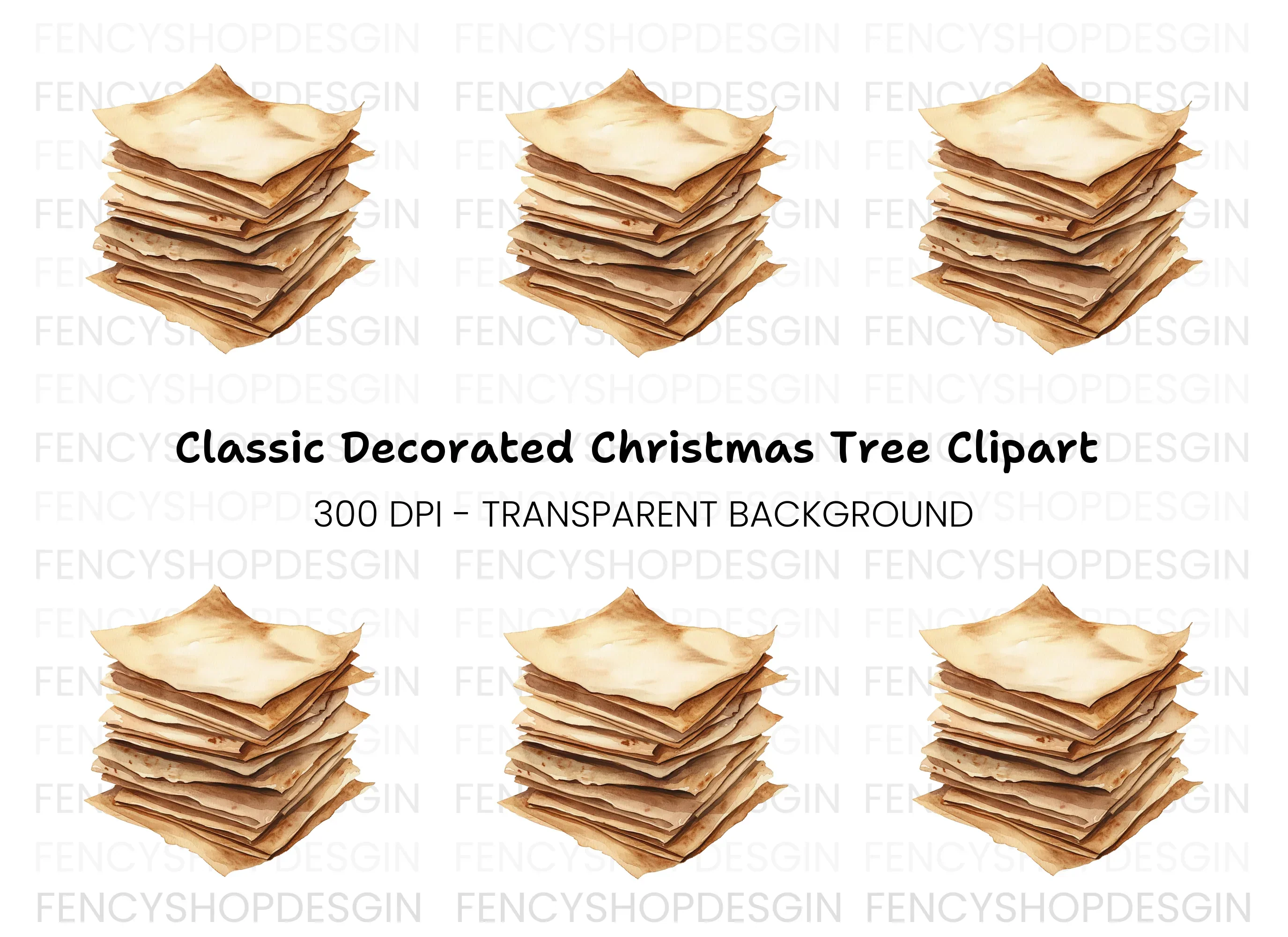 Stack of Crepe Clipart Bundle