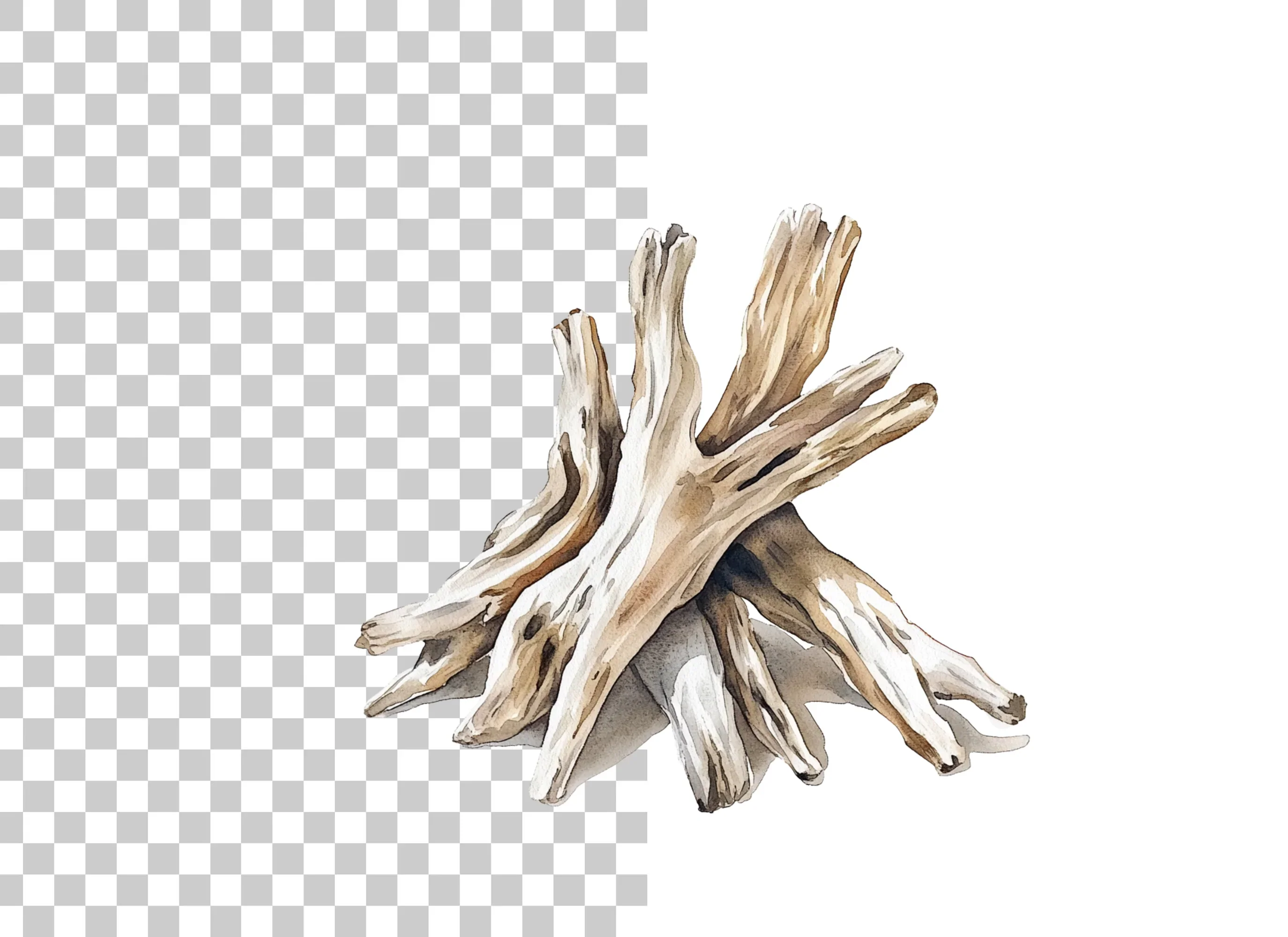 Stacked Driftwood Clipart Bundle - Image 6