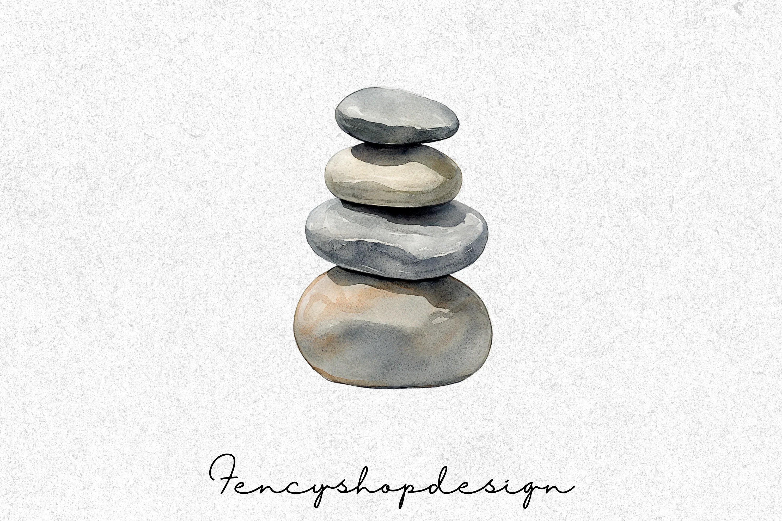 Stacked Stones Clipart Bundle - Image 2