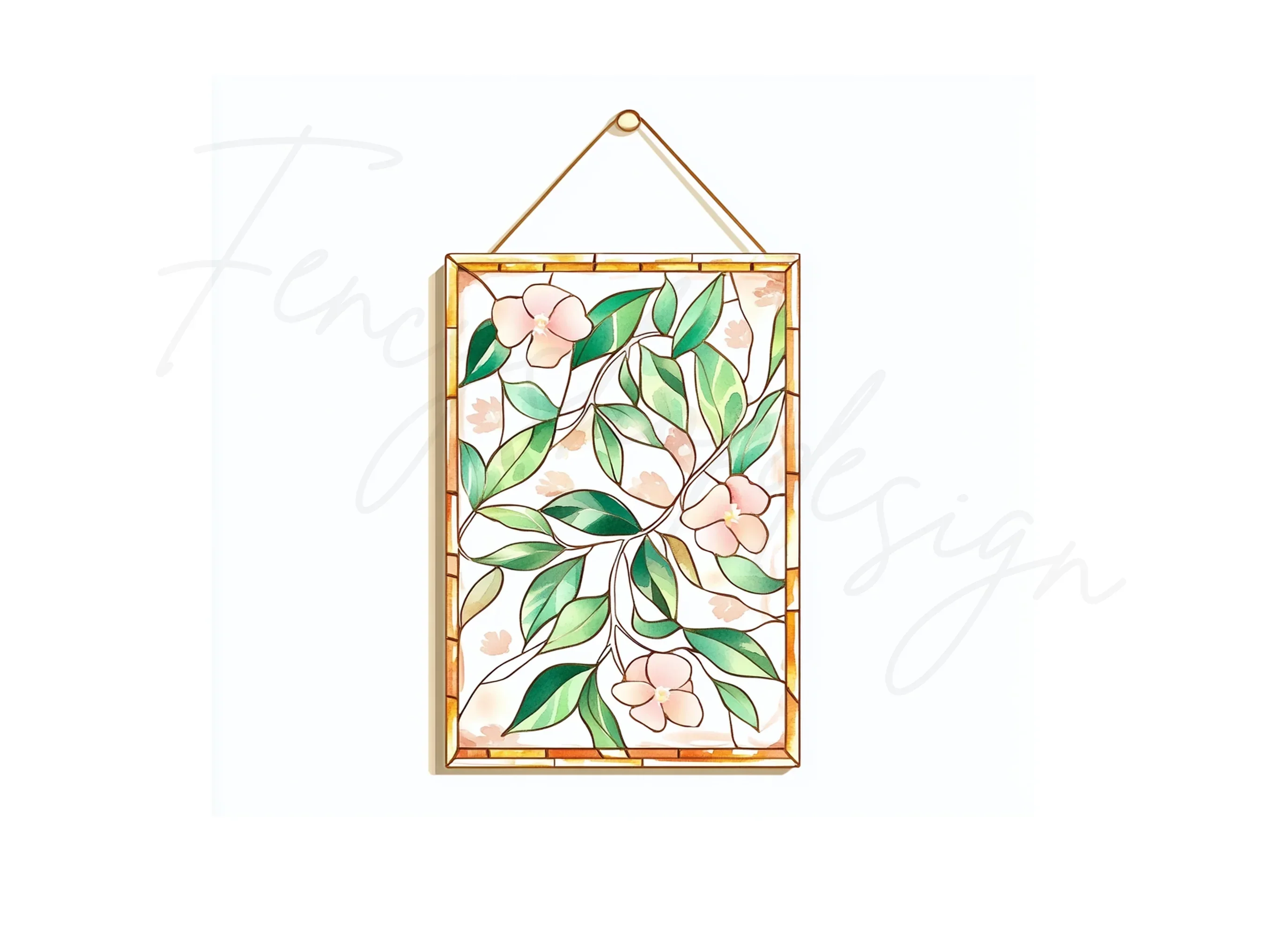 Stained Glass Botanical Clipart Bundle - Image 3