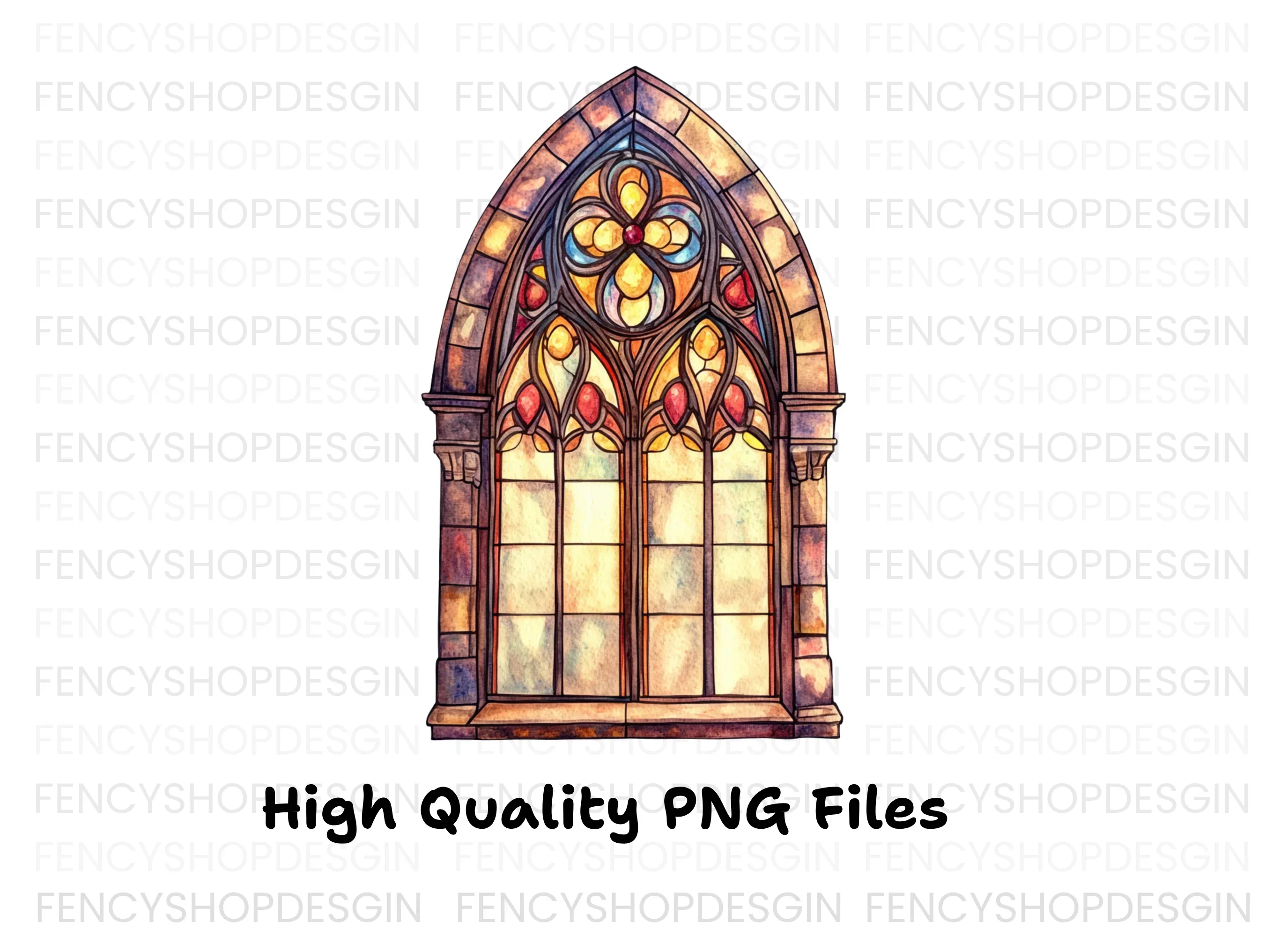 Stained Glass Window Clipart Bundle - Image 2