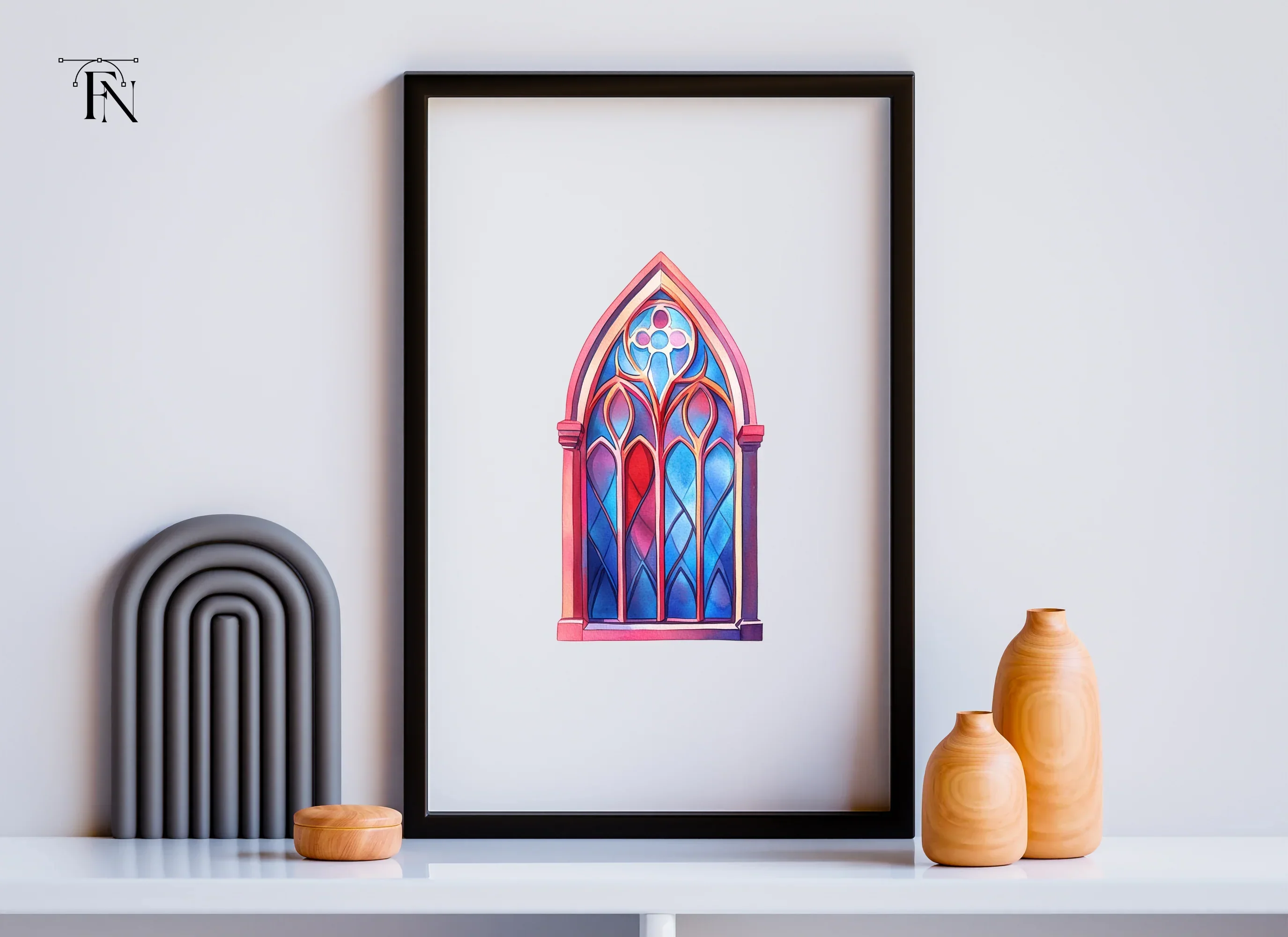 Stained Glass Window Clipart Bundle - Image 5