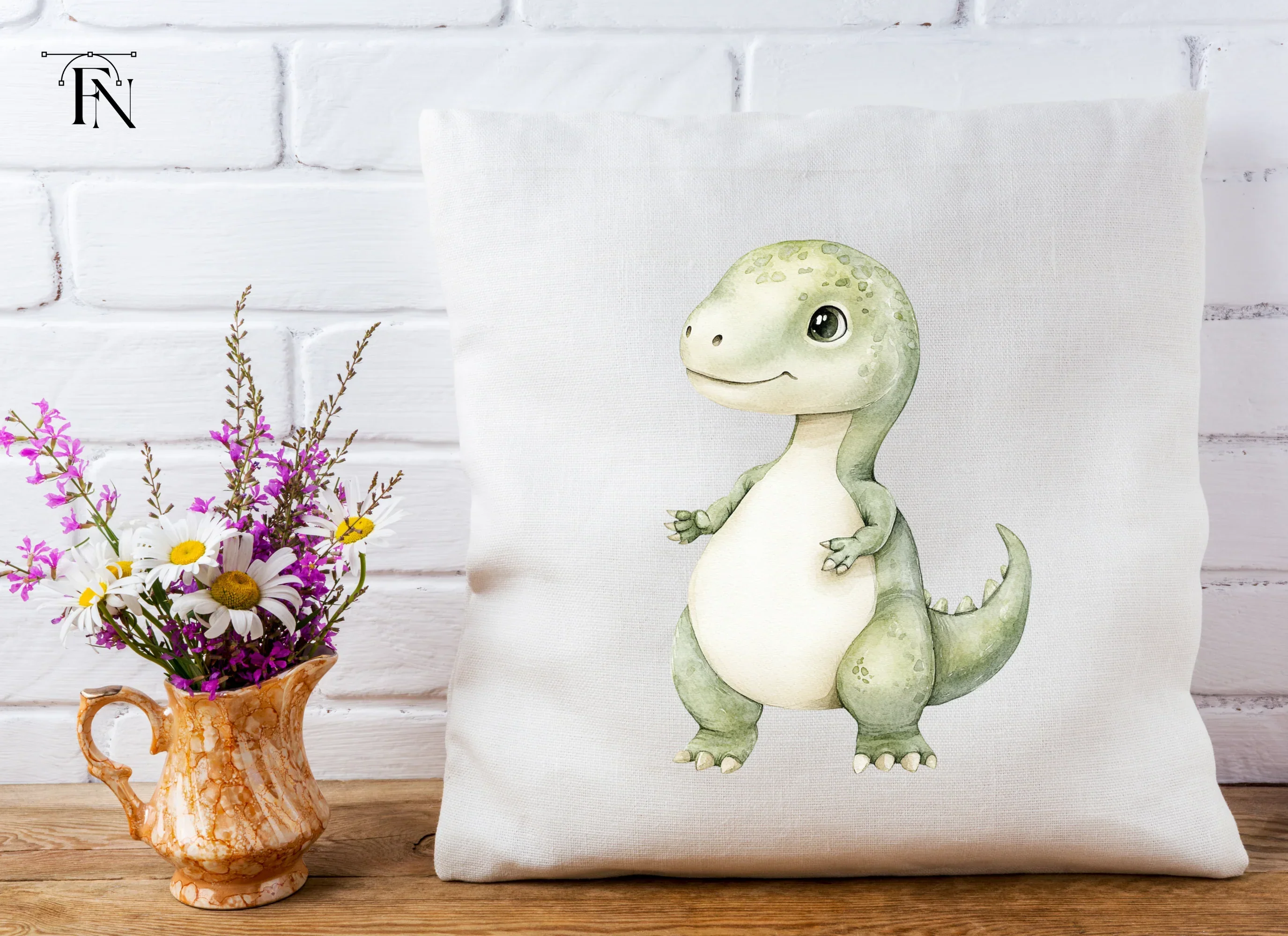 Standing Baby Dinosaur Clipart Bundle - Image 4