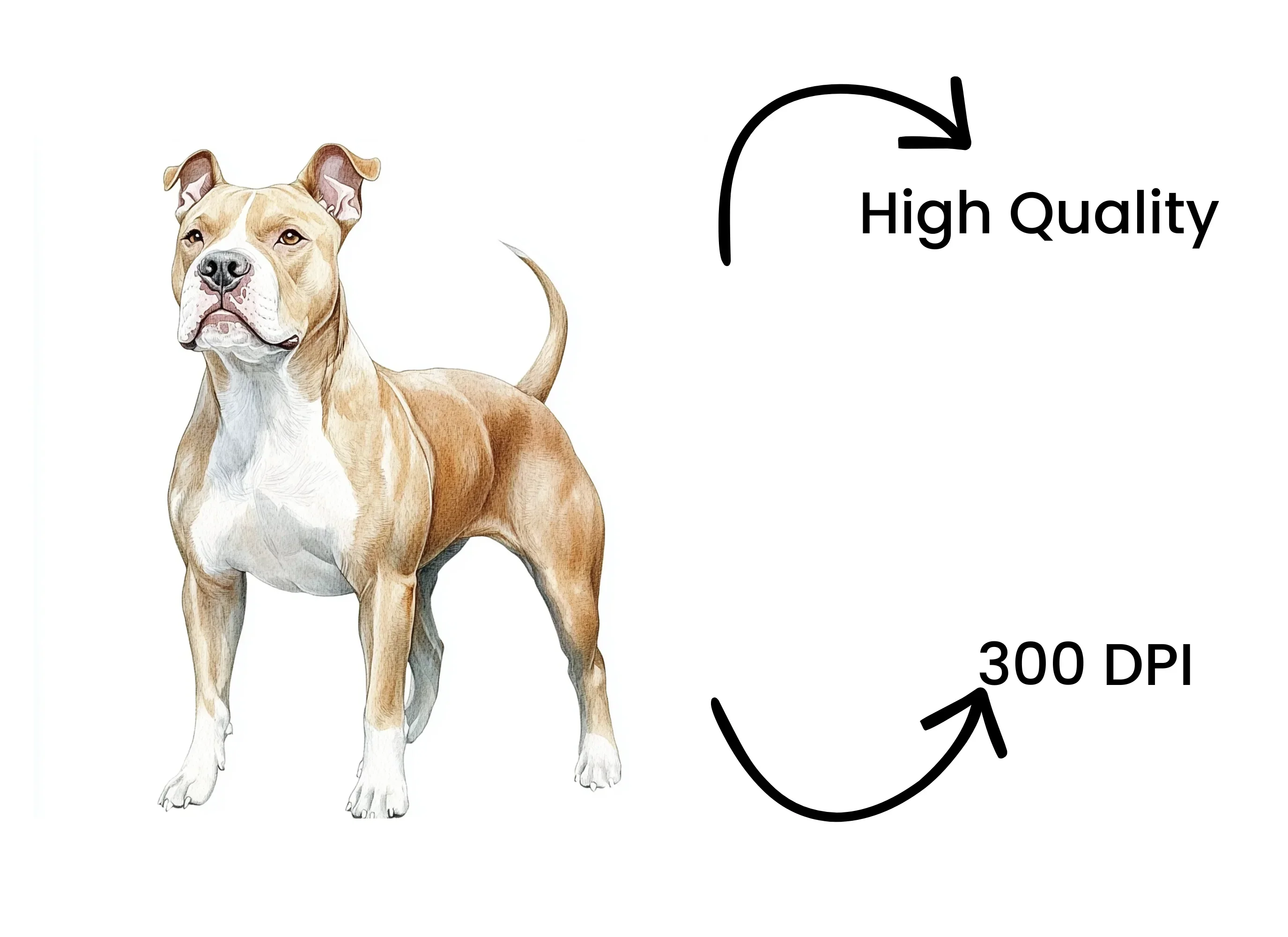 Standing Pitbull Dog Clipart Bundle - Image 4