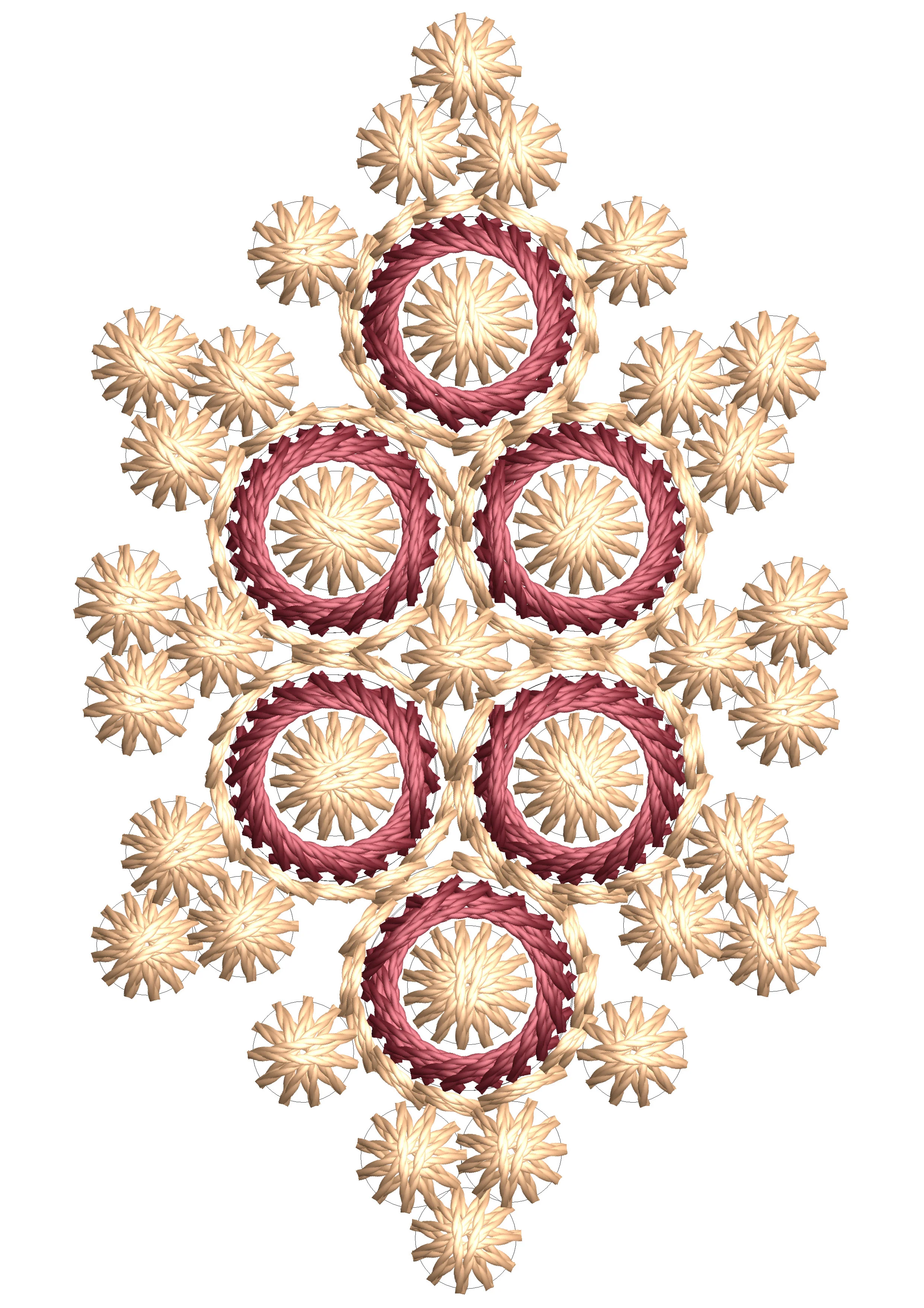 Star Bunch Embroidery Design