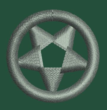 Star Circle Embroidery Design