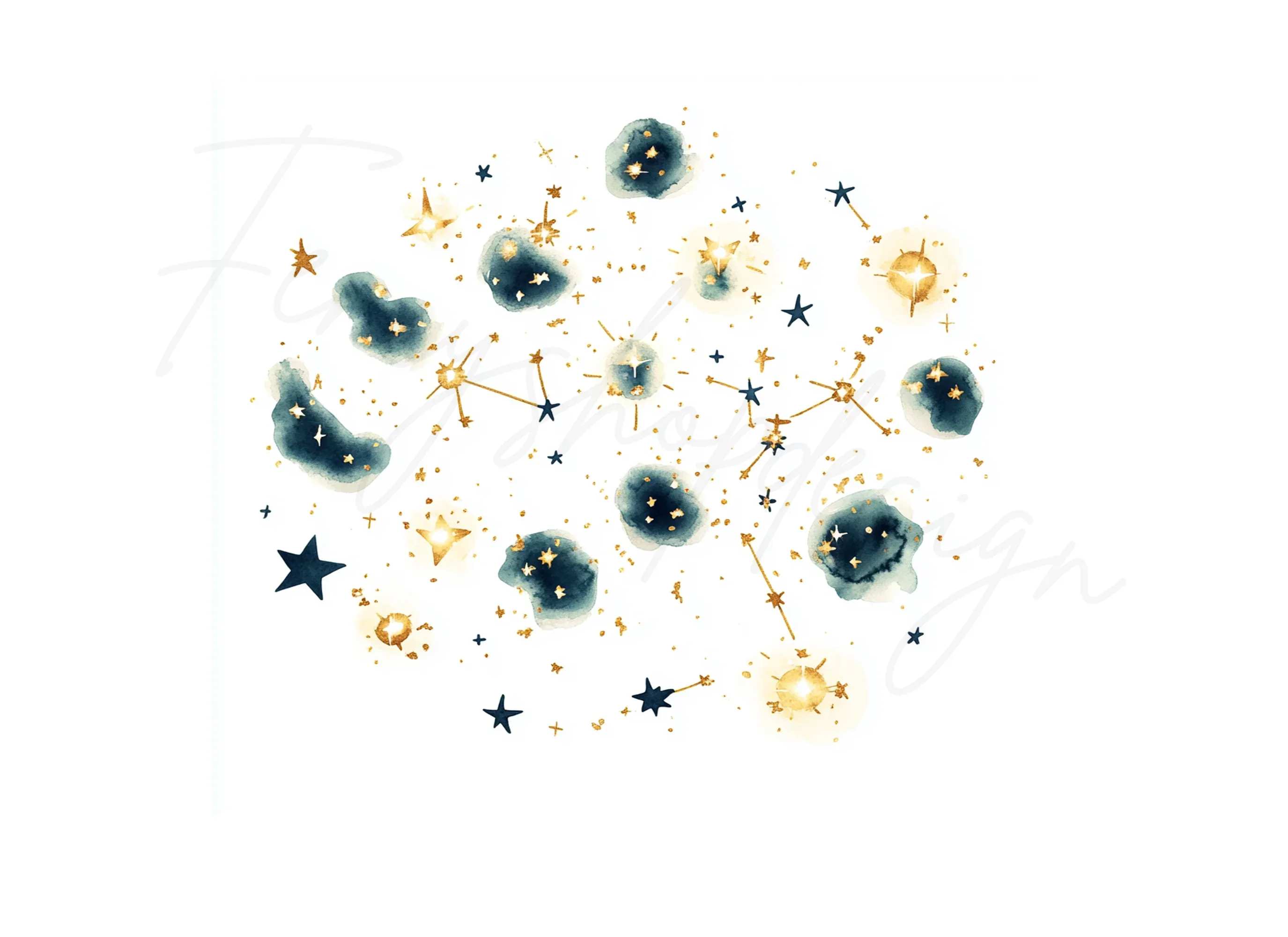 Starry Night Sky Clipart Bundle - Image 3