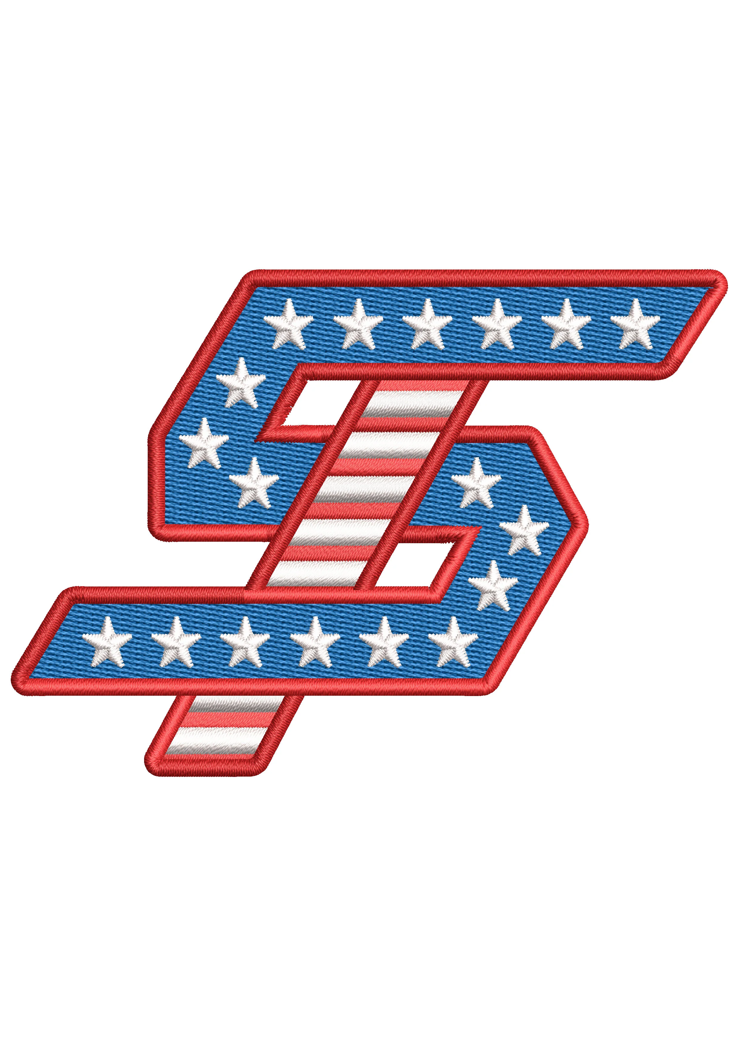 Stars American Embroidery Design