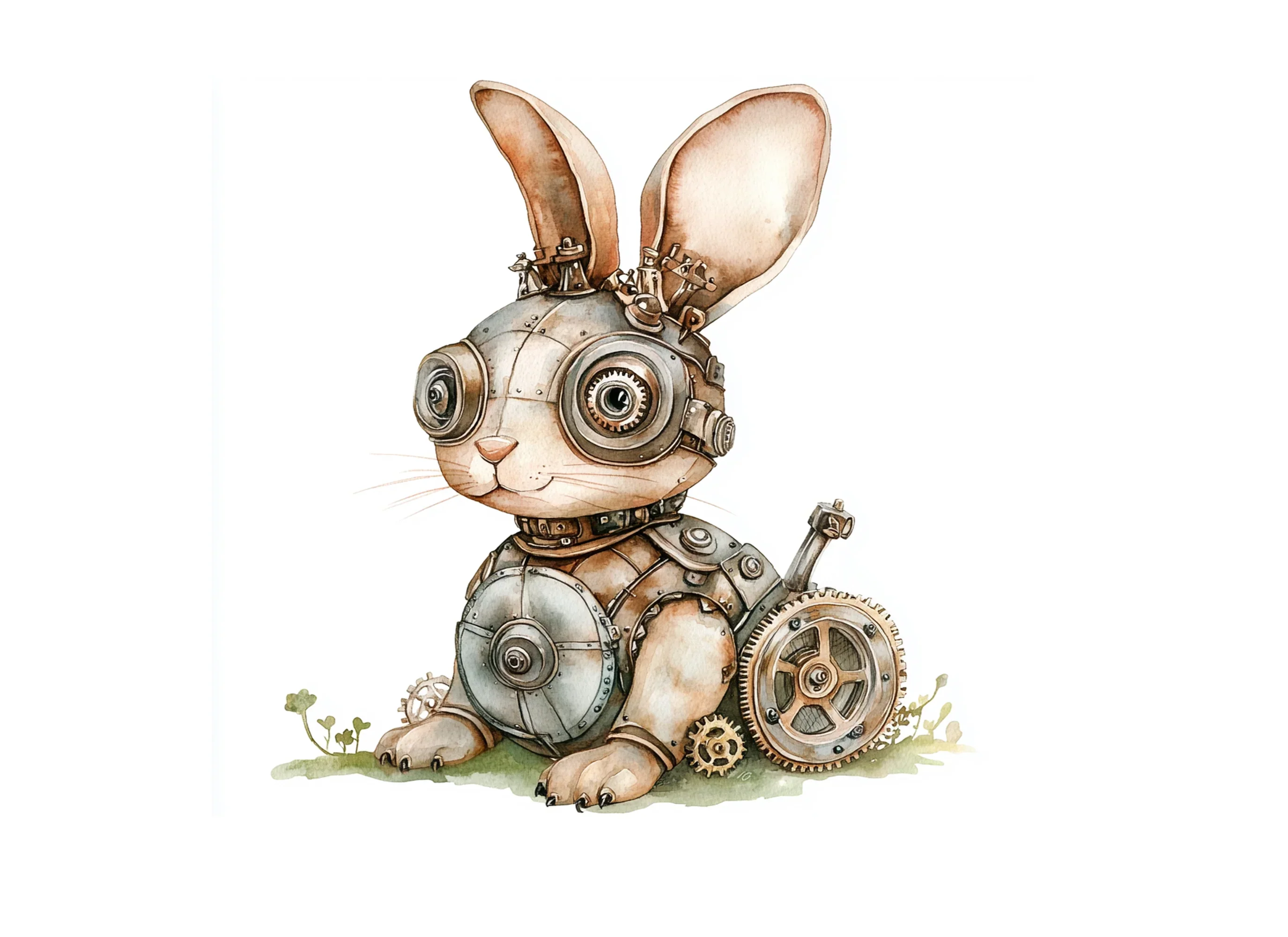 Steampunk Bunnies Clipart Bundle - Image 3