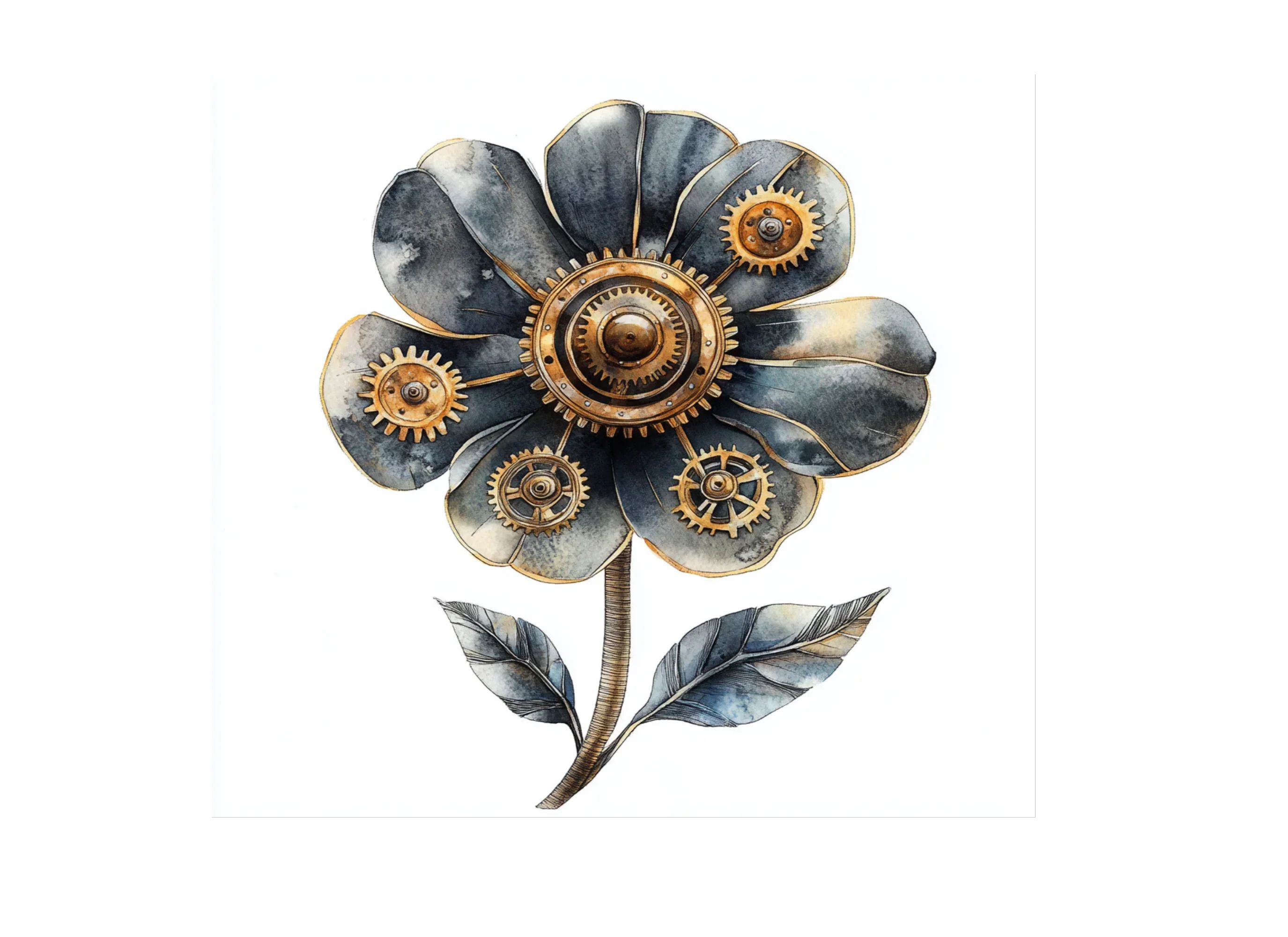 Steampunk Flower Clipart Bundle - Image 3