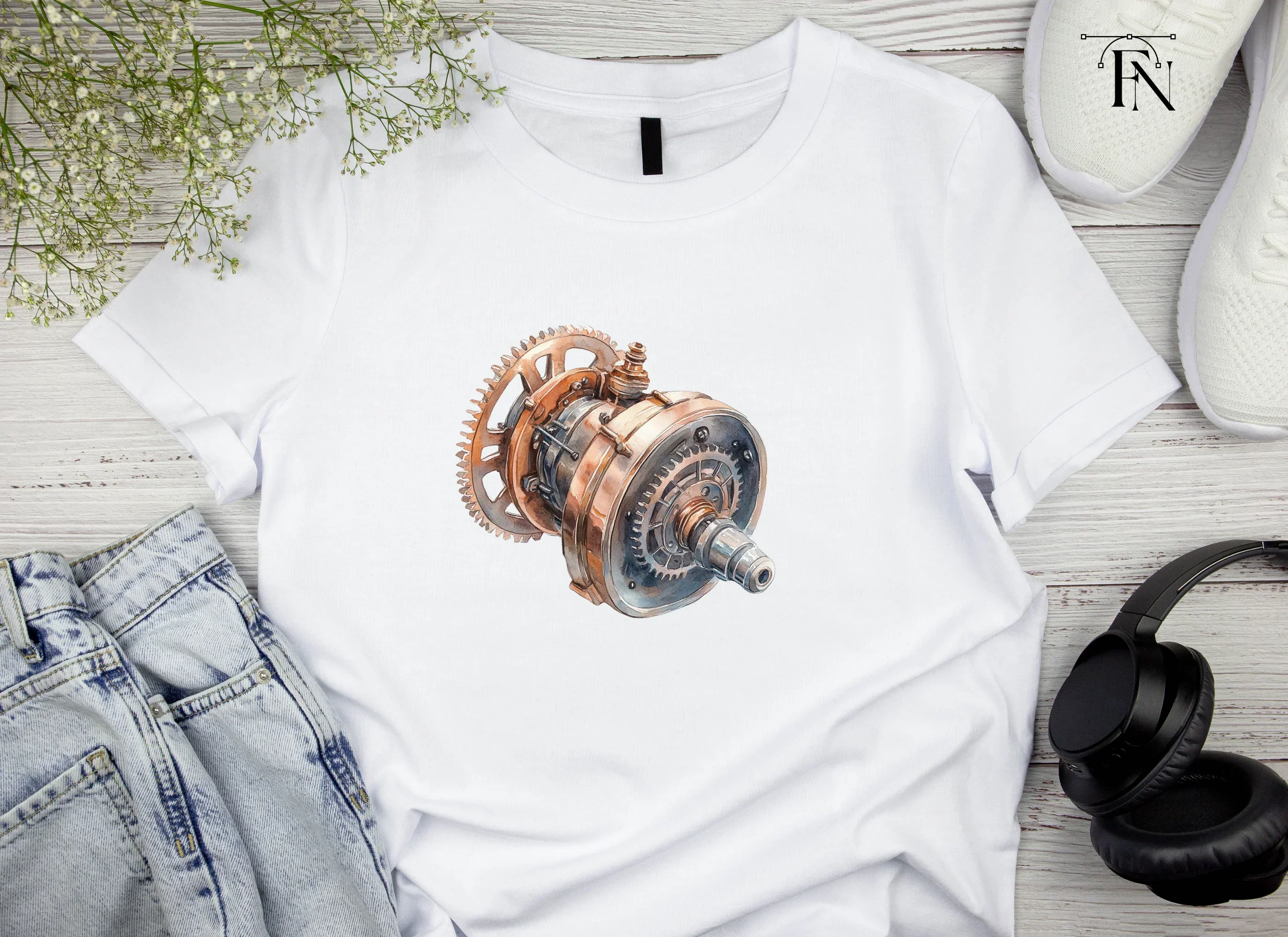 Steampunk Gear Mechanism Clipart Bundle - Image 4