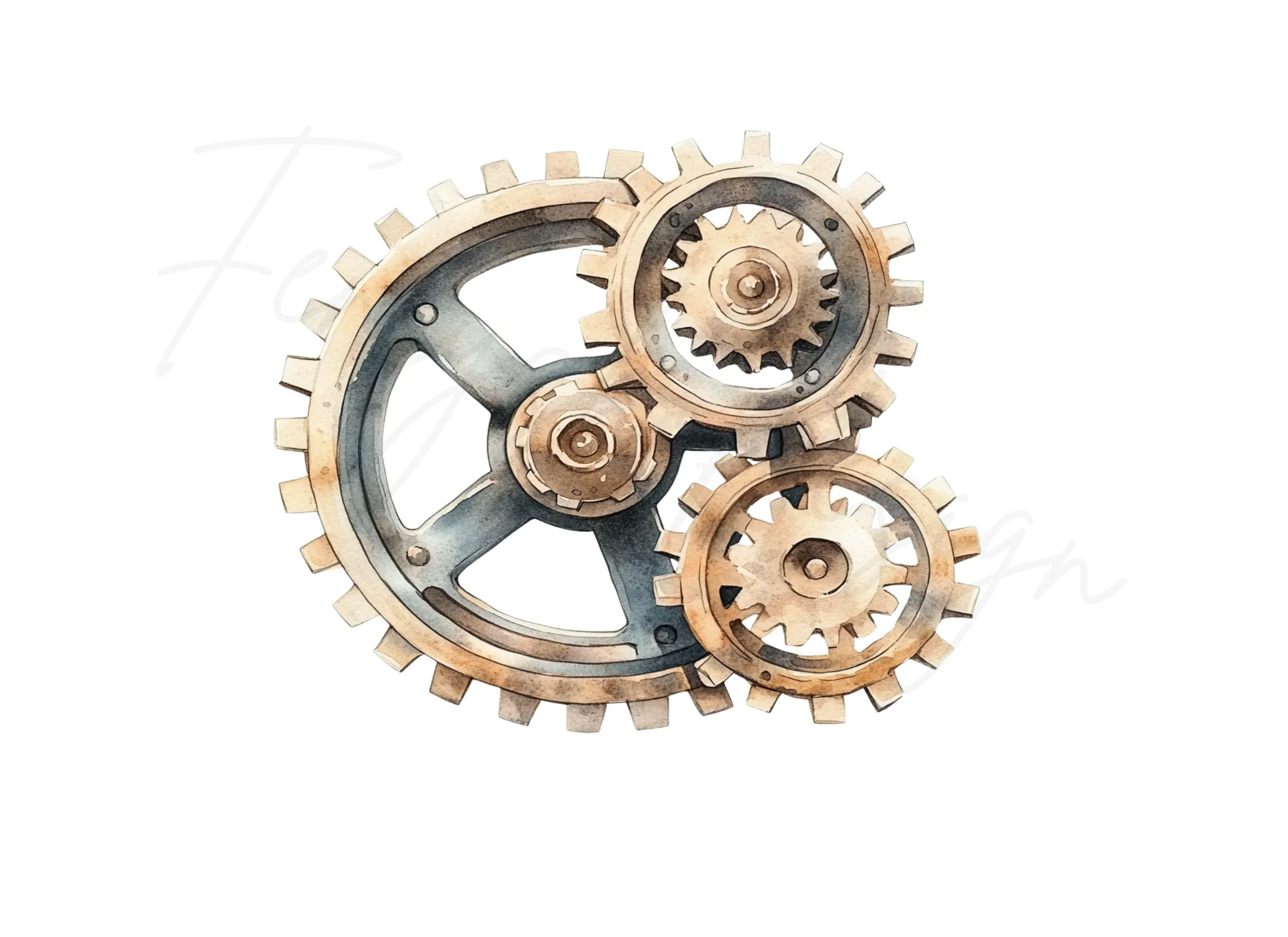 Steampunk Gears Clipart Bundle - Image 2