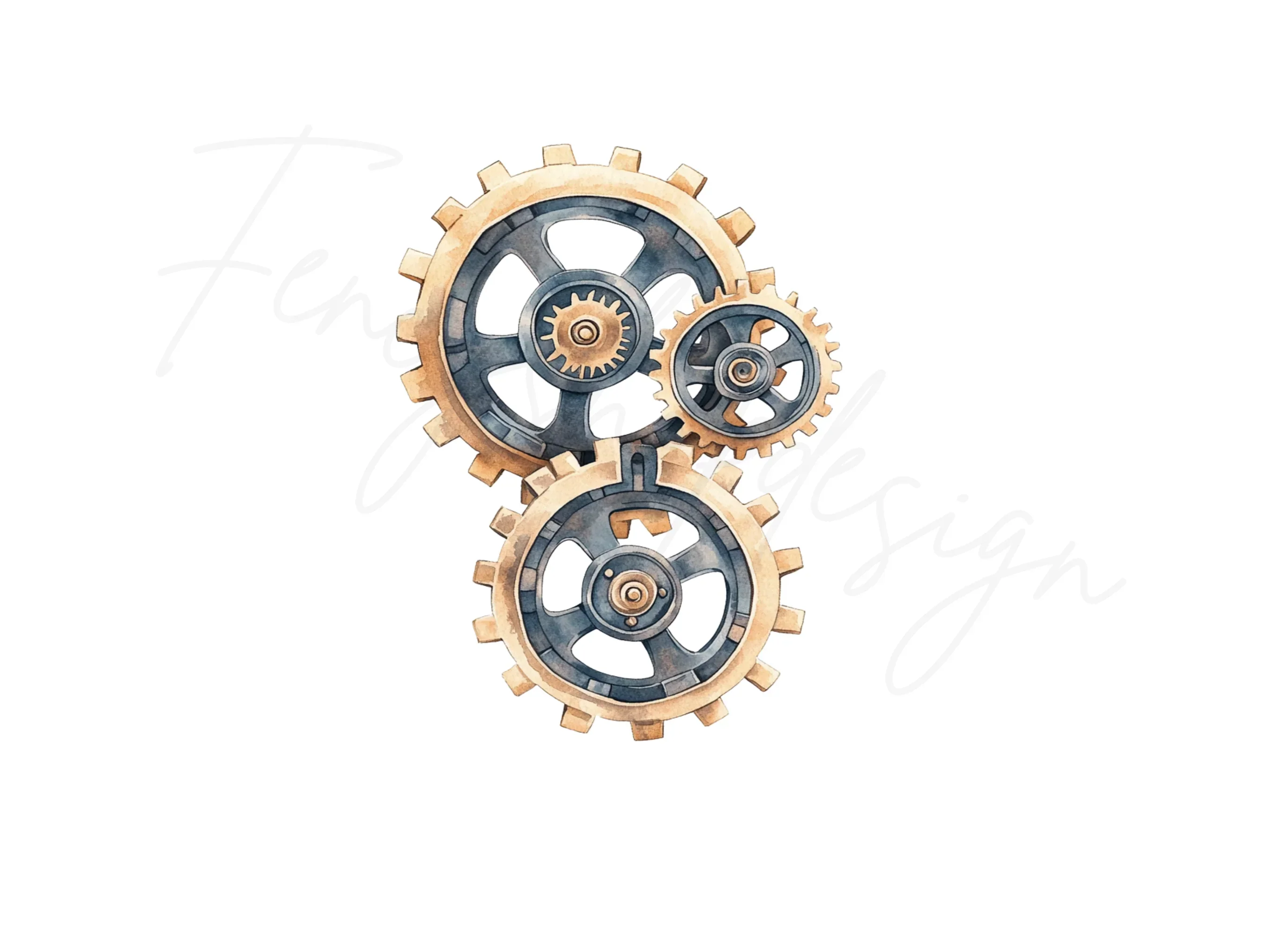 Steampunk Gears Clipart Bundle - Image 3