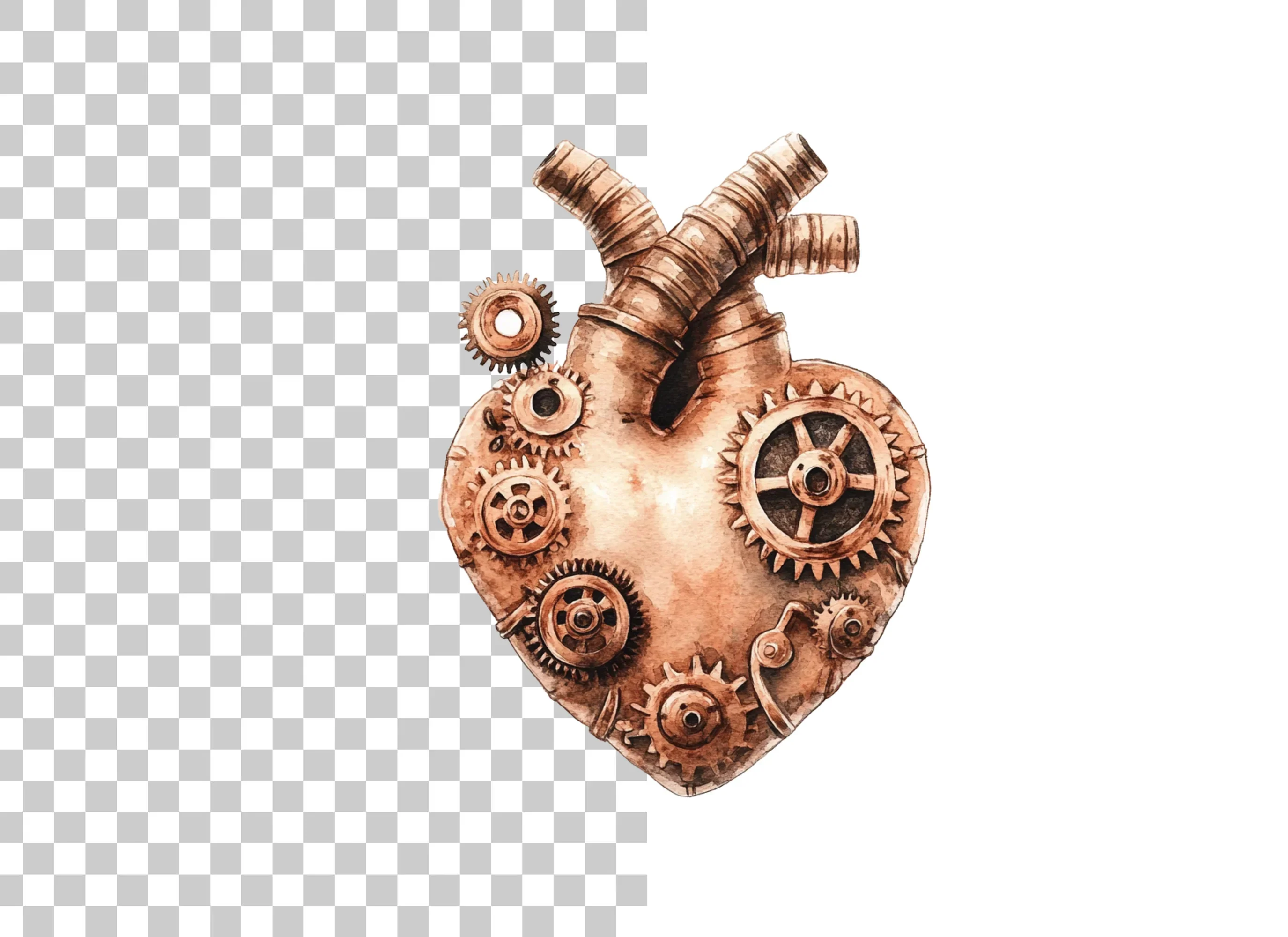 Steampunk Heart Clipart Bundle - Image 2