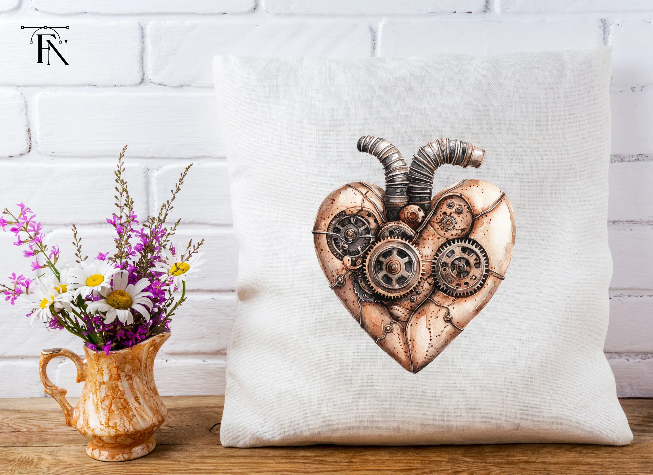 Steampunk Heart Clipart Bundle - Image 5