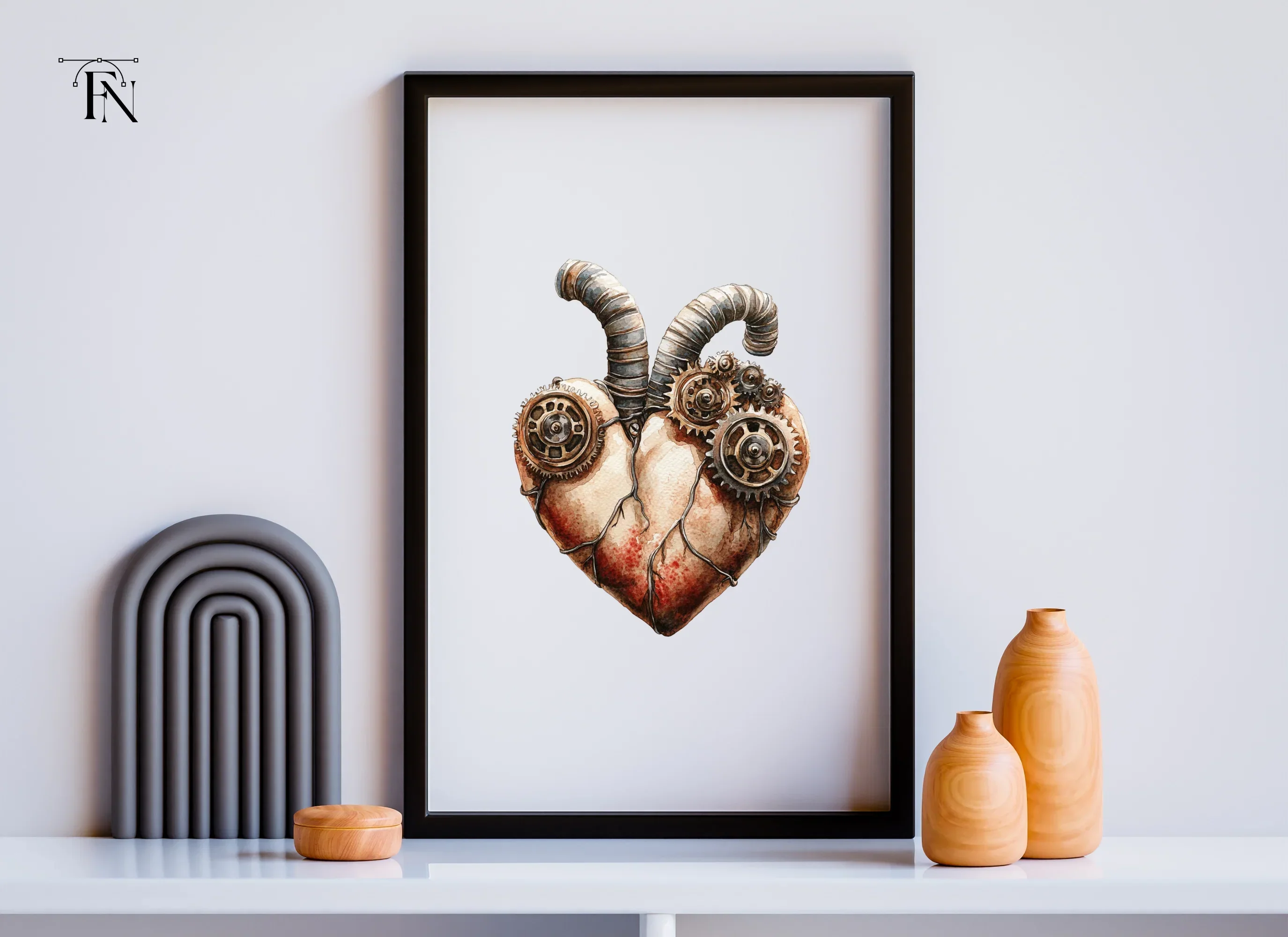 Steampunk Heart Clipart Bundle - Image 6
