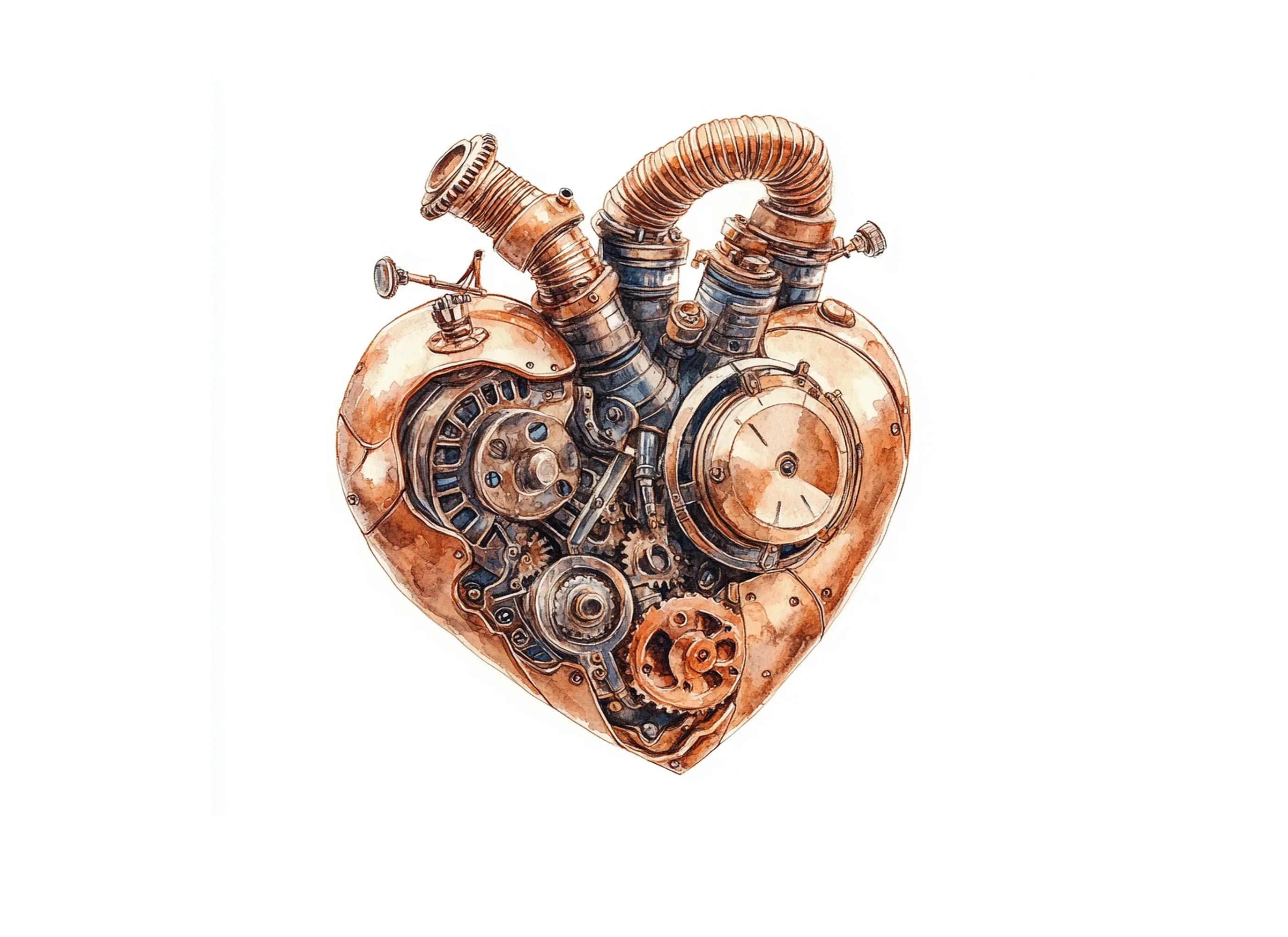 Steampunk Heart Clipart Bundle - Image 2