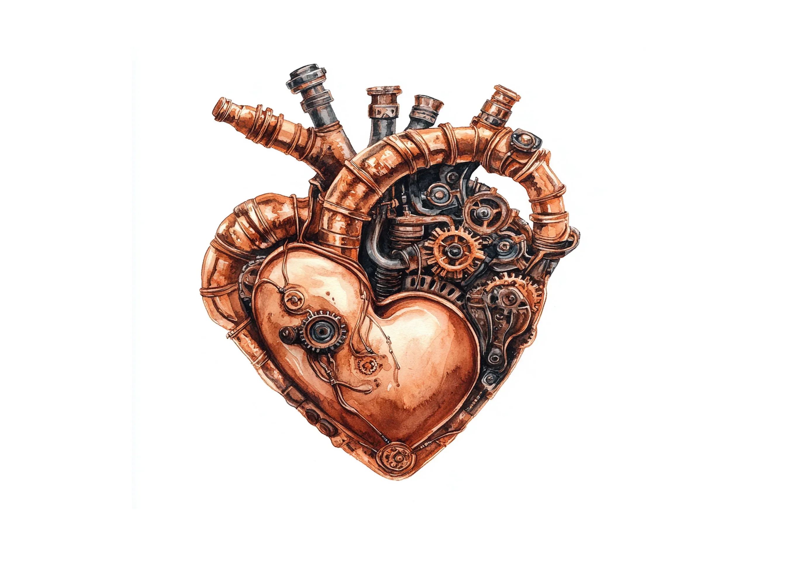 Steampunk Heart Clipart Bundle - Image 3