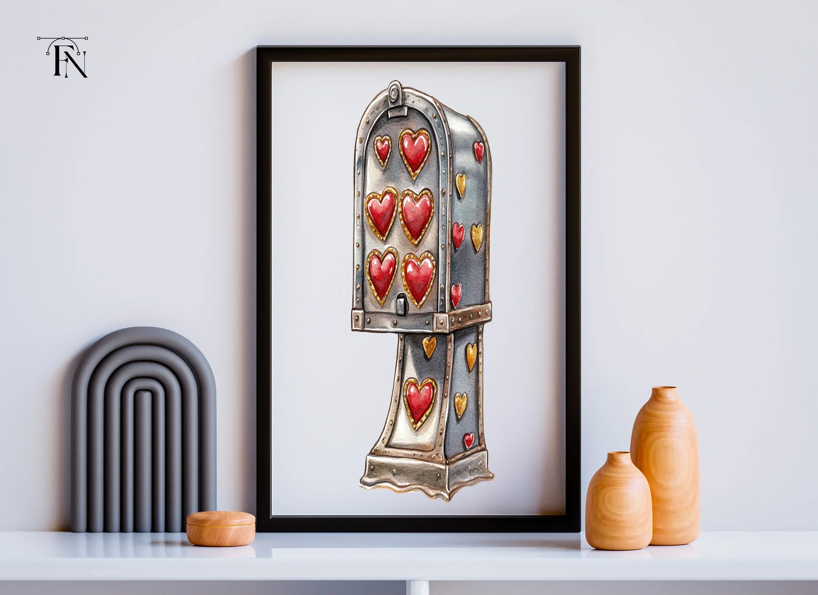 Steampunk Heart Mailbox Clipart Bundle - Image 5