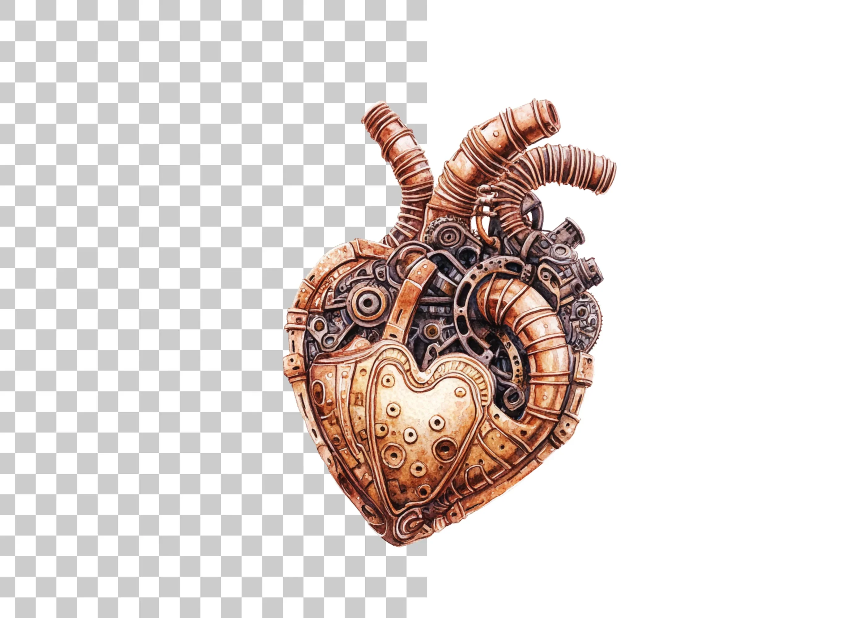 Steampunk Hearts Clipart Bundle - Image 2