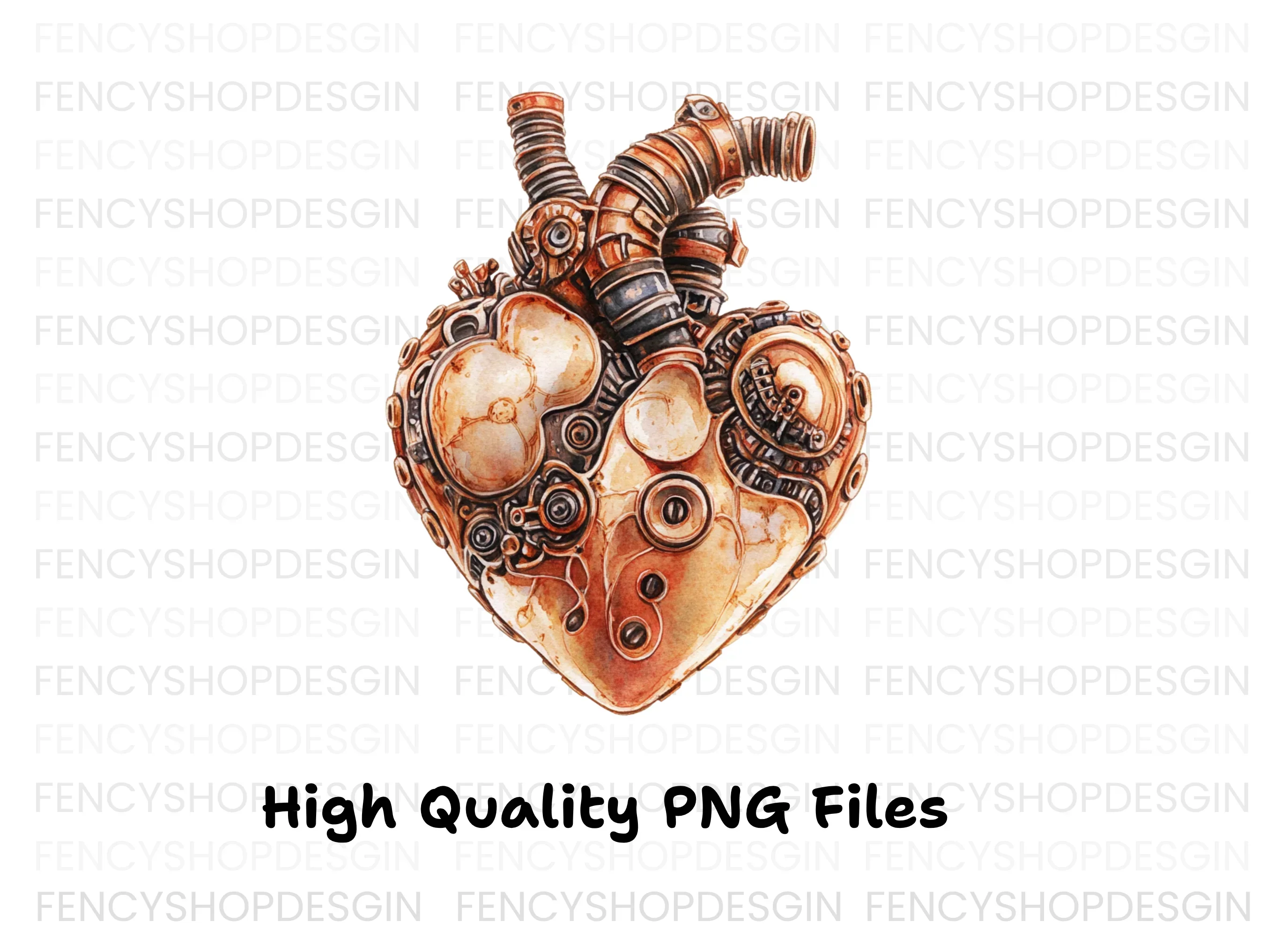 Steampunk Hearts Clipart Bundle - Image 3