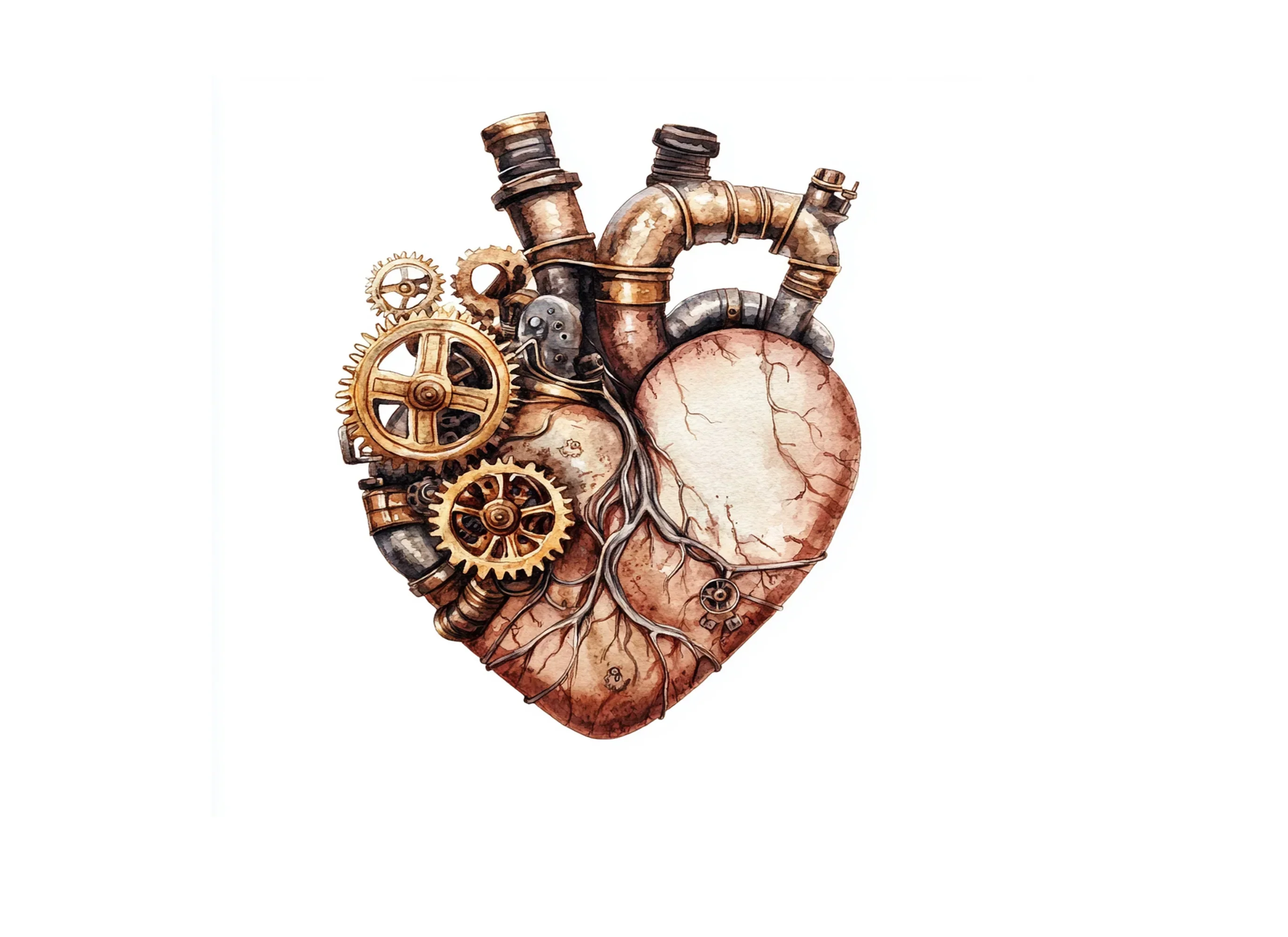 Steampunk Hearts Clipart Bundle - Image 3