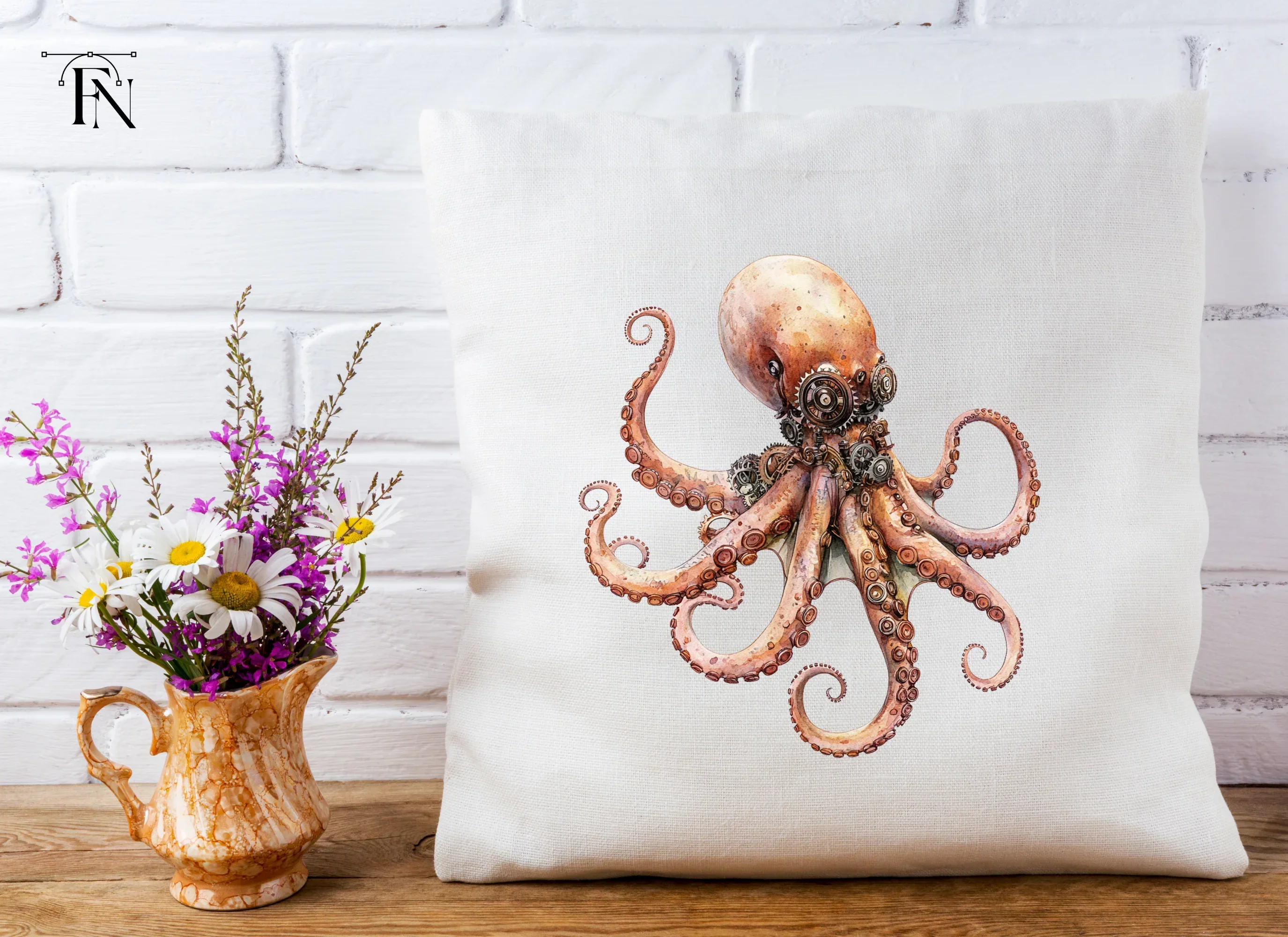 Steampunk Octopus Clipart Bundle - Image 5