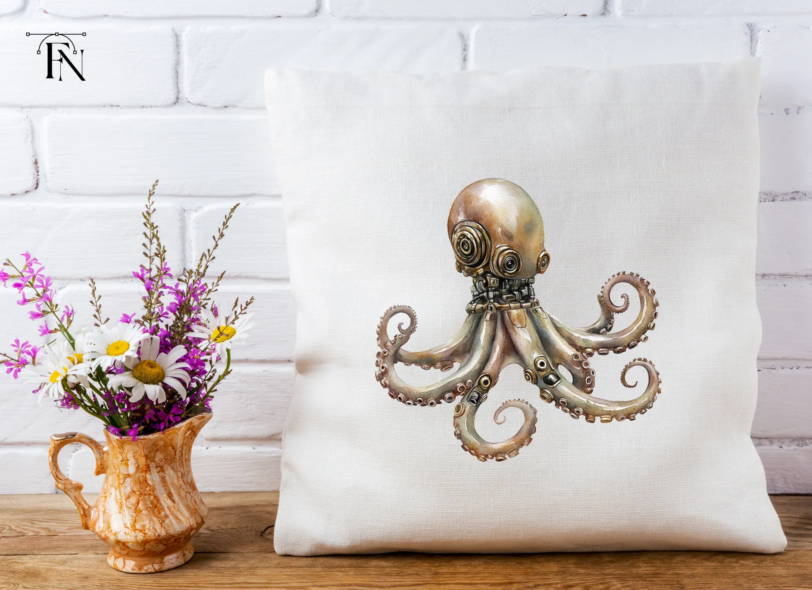 Steampunk Octopus Clipart Bundle - Image 5