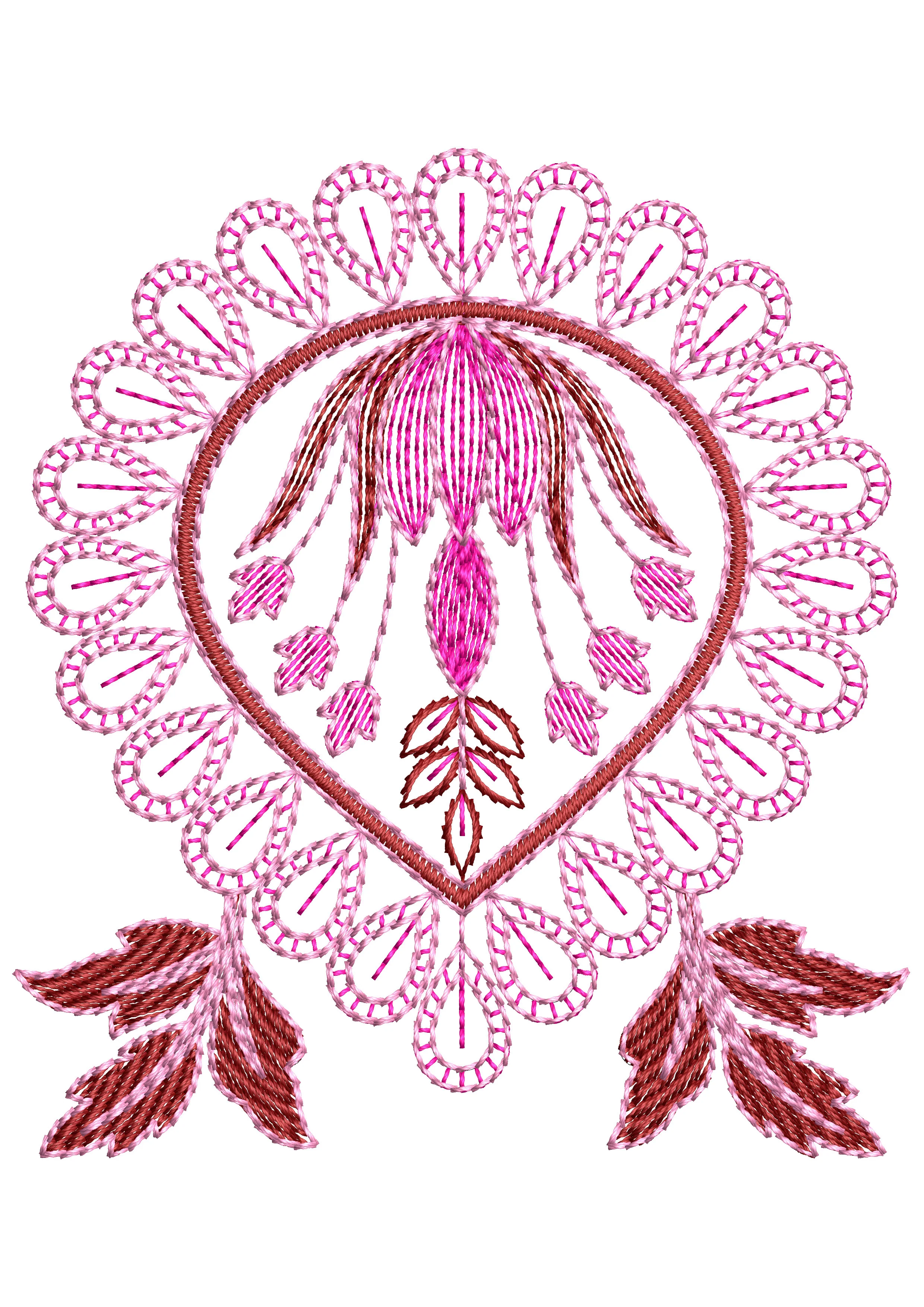 Stitch Art Symmetry Embroidery Design