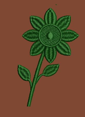 Stitched Petal Blossom Embroidery Design