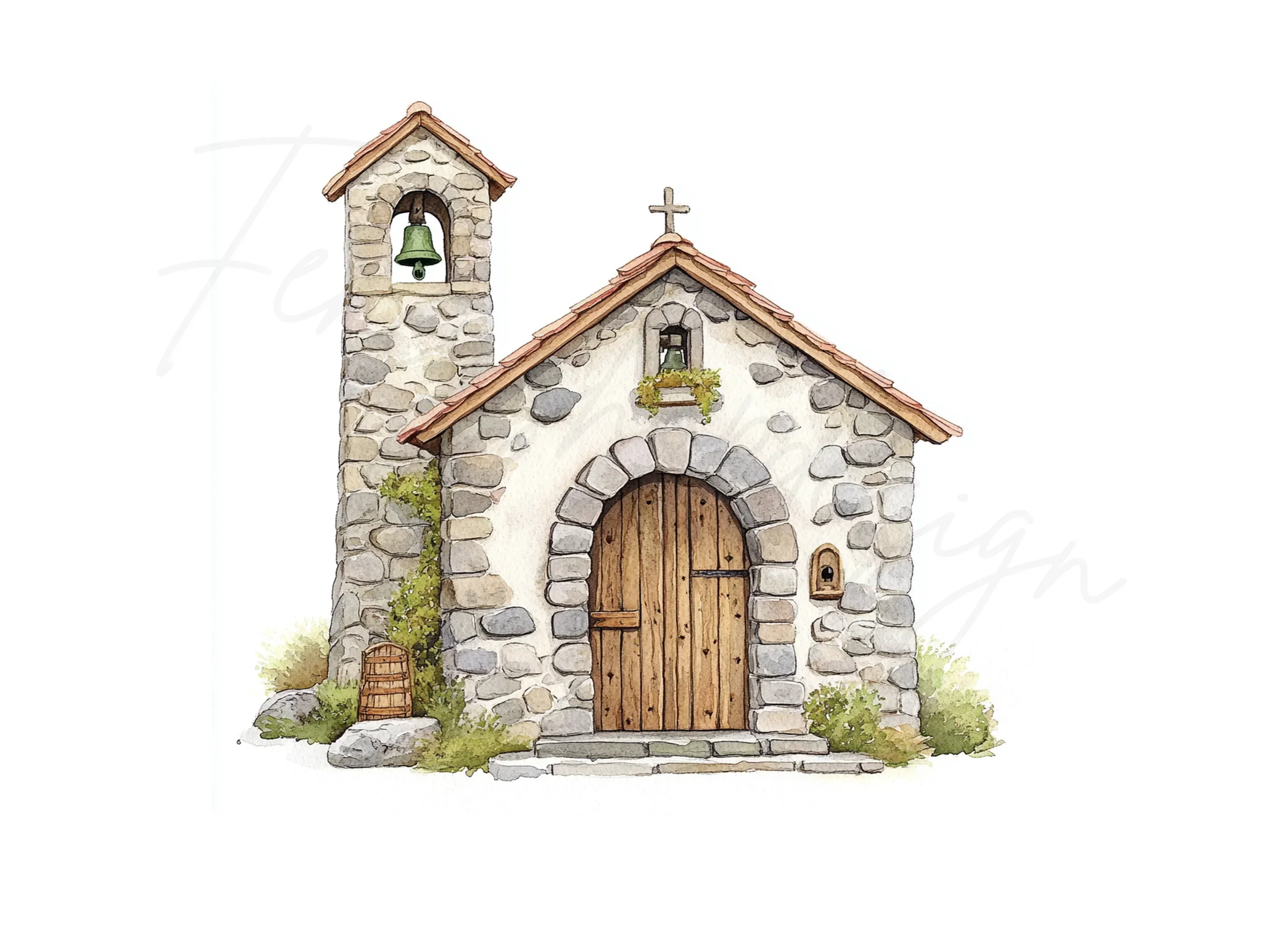 Stone Chapels Clipart Bundle - Image 3