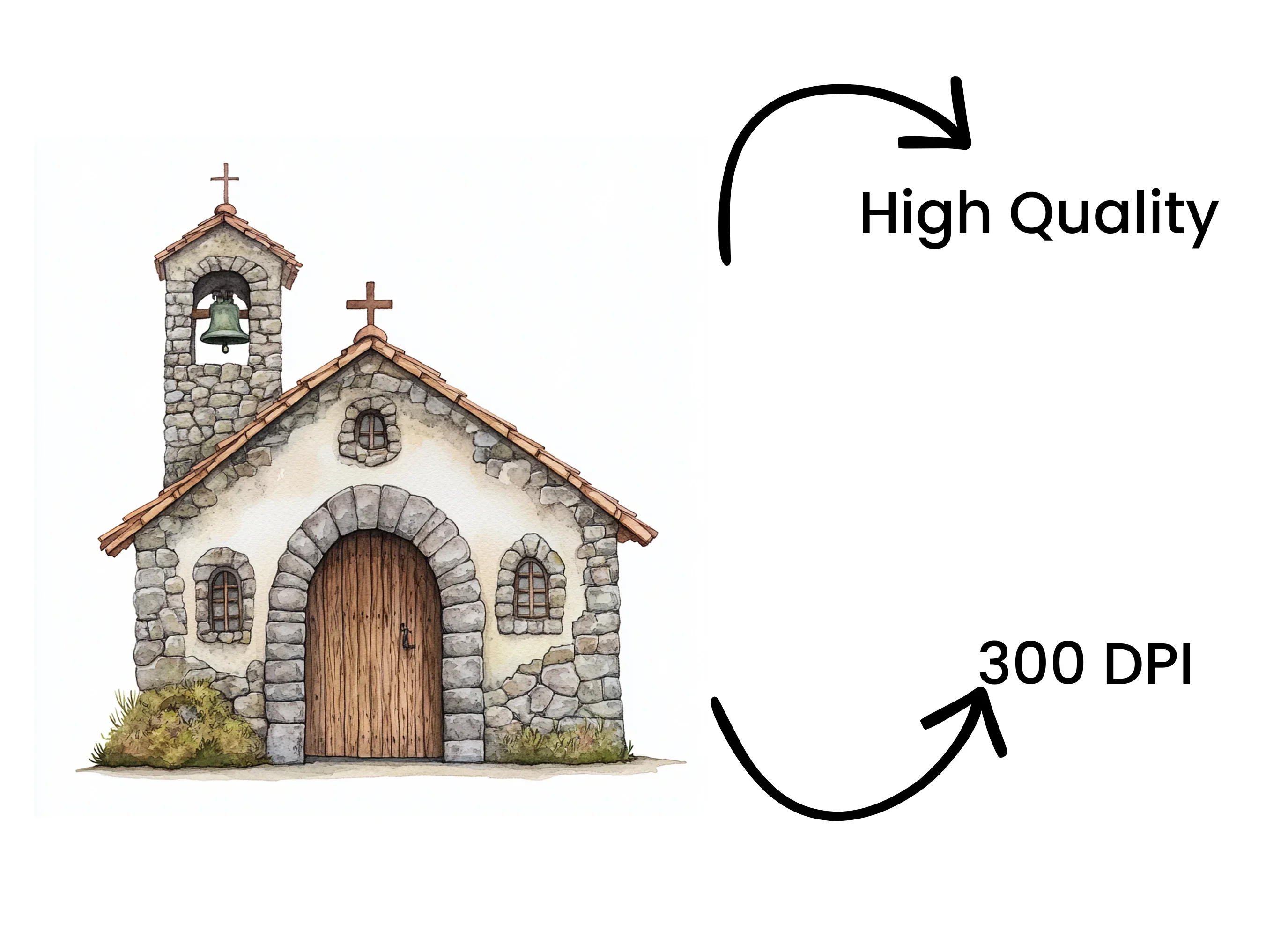 Stone Chapels Clipart Bundle - Image 4