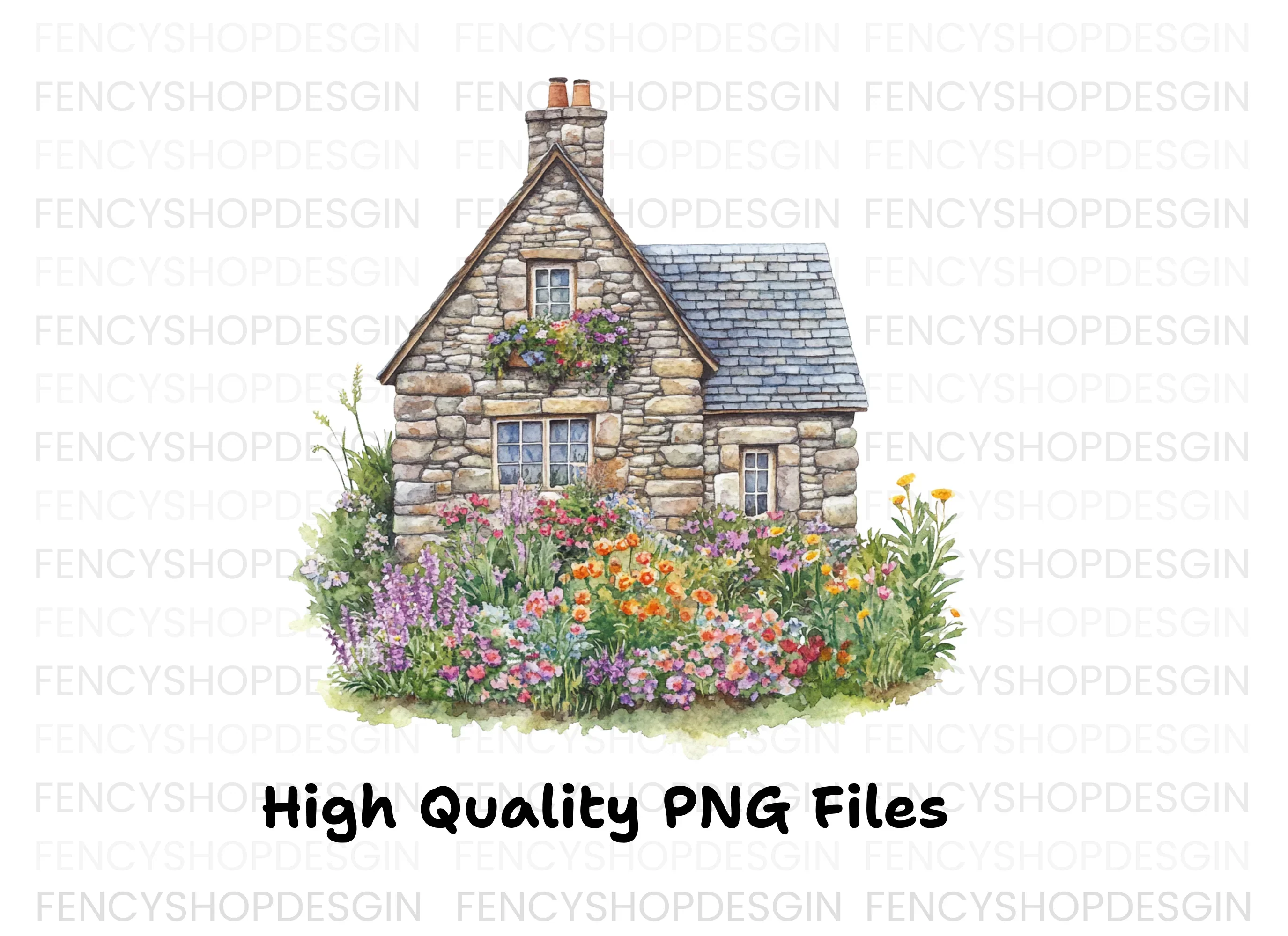 Stone Cottages Clipart Bundle - Image 2