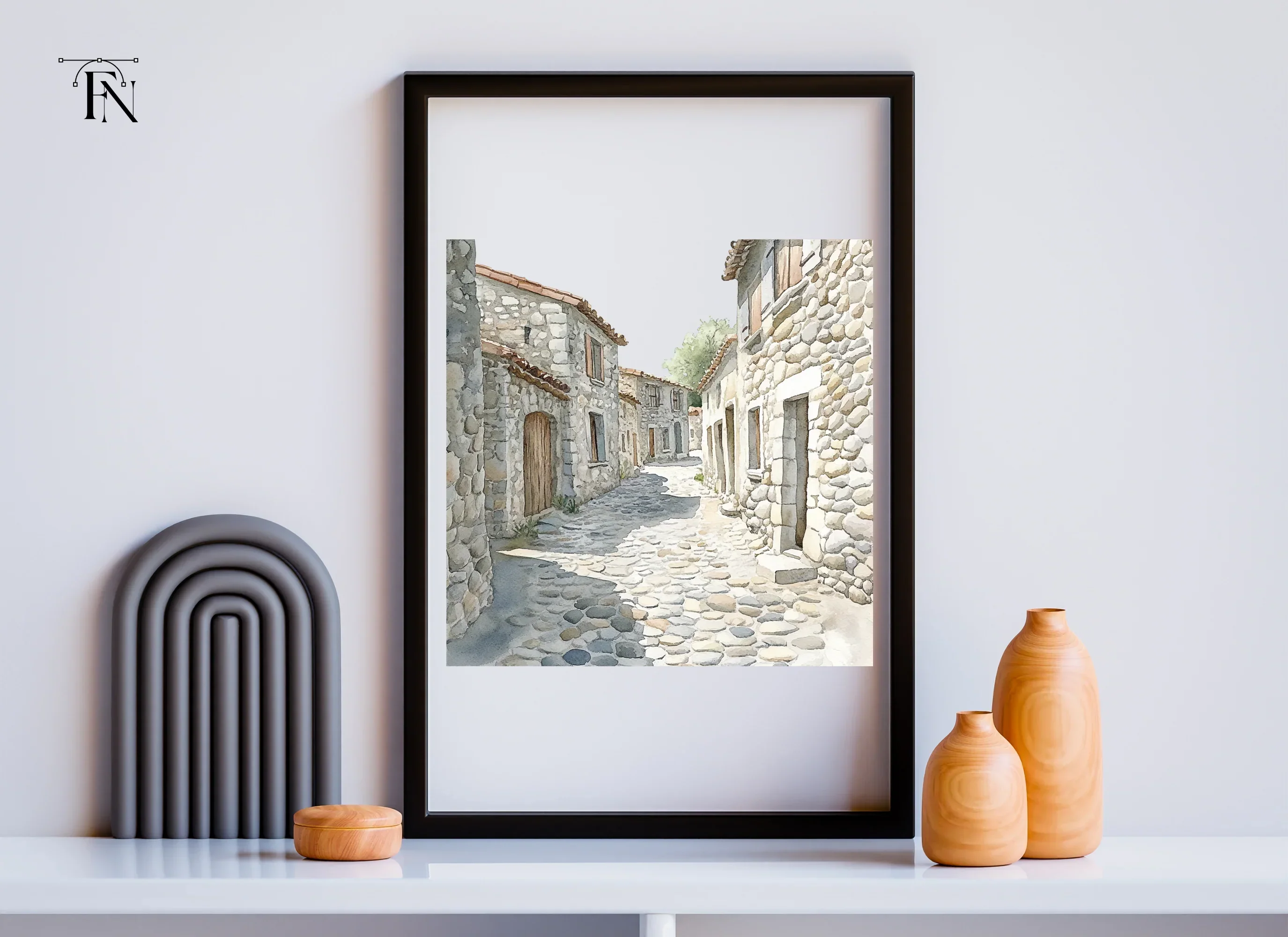 Stone Village Alleyway Clipart Bundle - Image 6