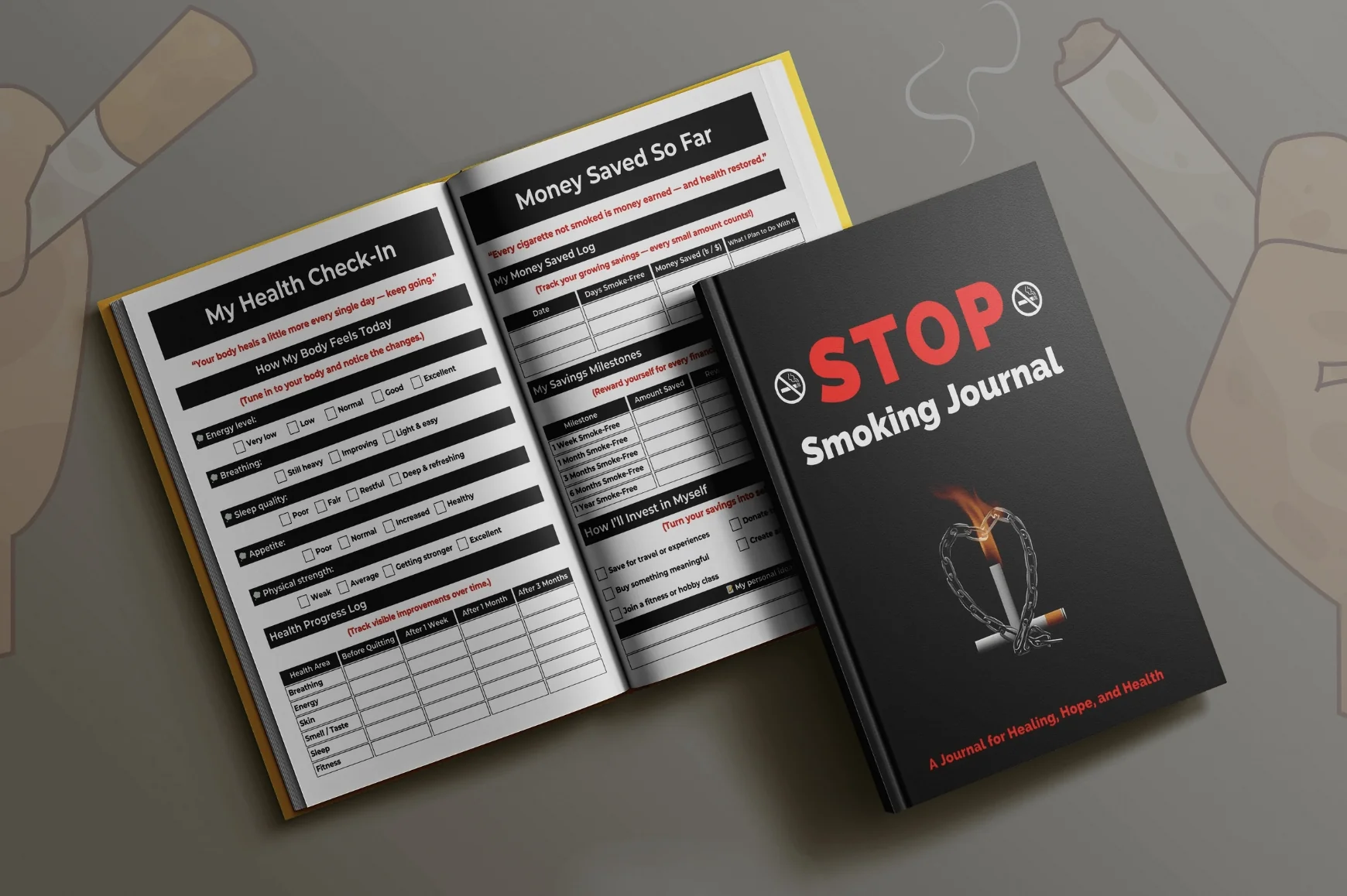 Stop Smoking Journal: Track Your Progress - Image 2