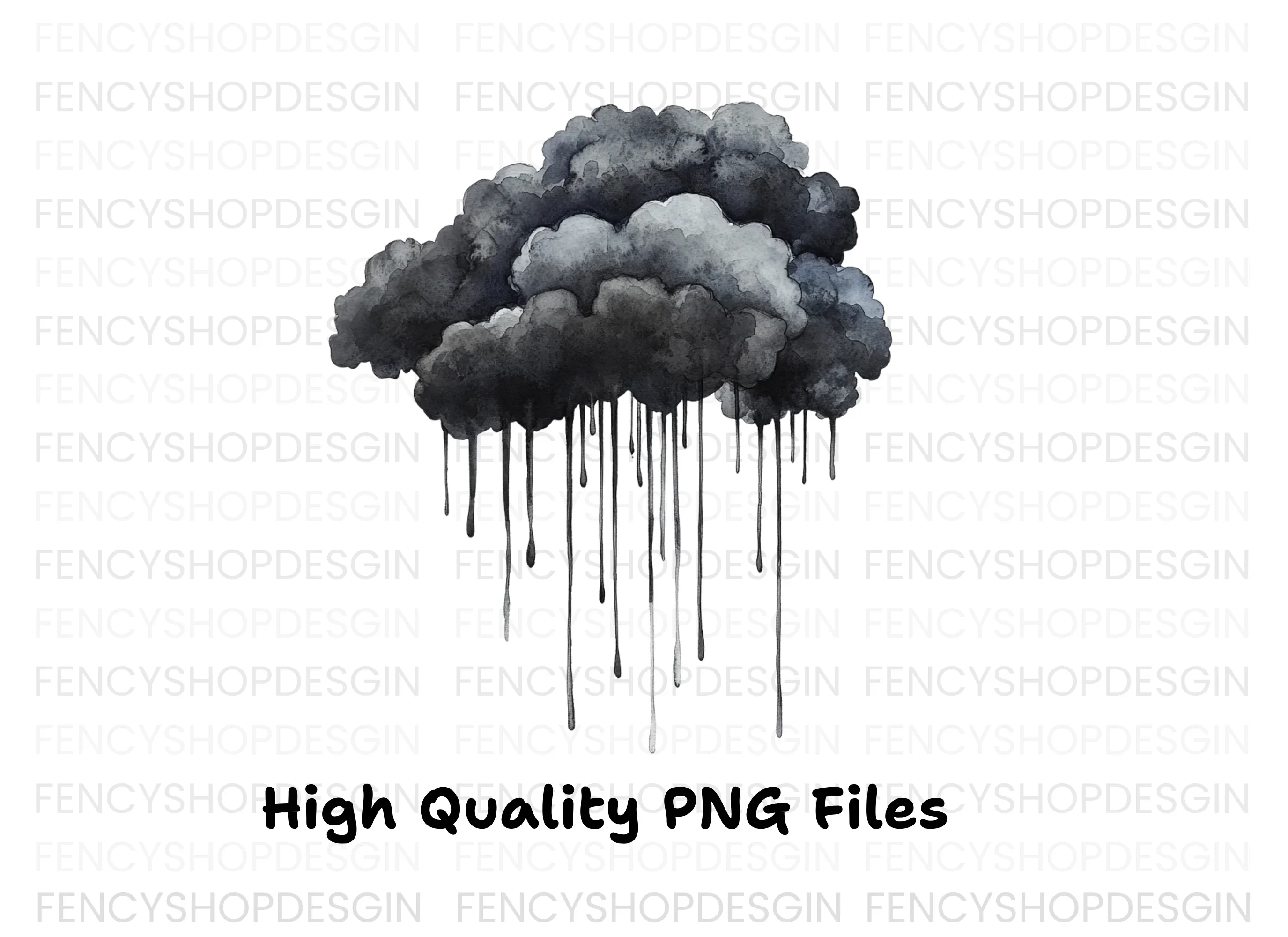 Storm Clouds Clipart Bundle - Image 3