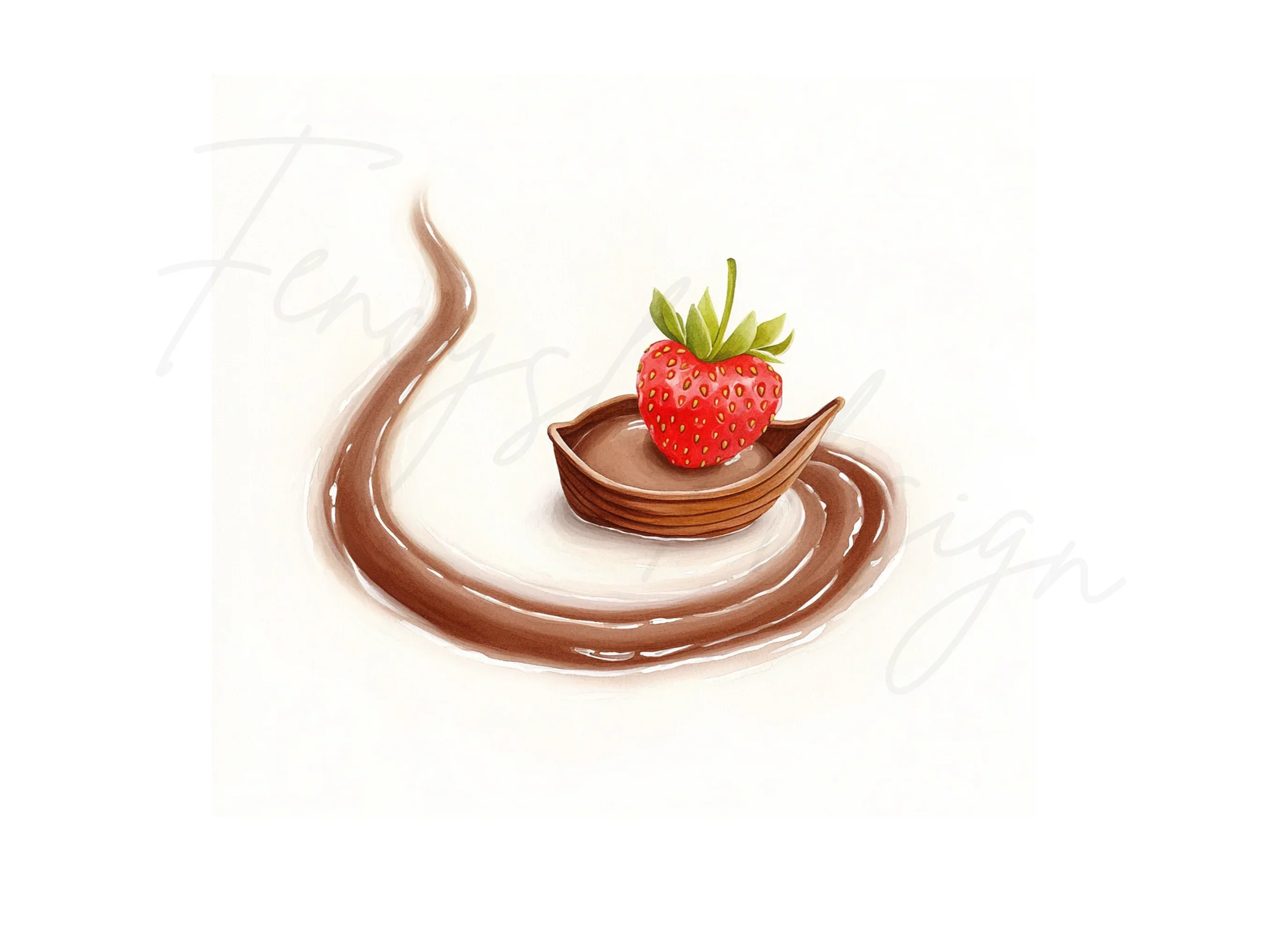 Strawberry Chocolate Boat Clipart Bundle - Image 2