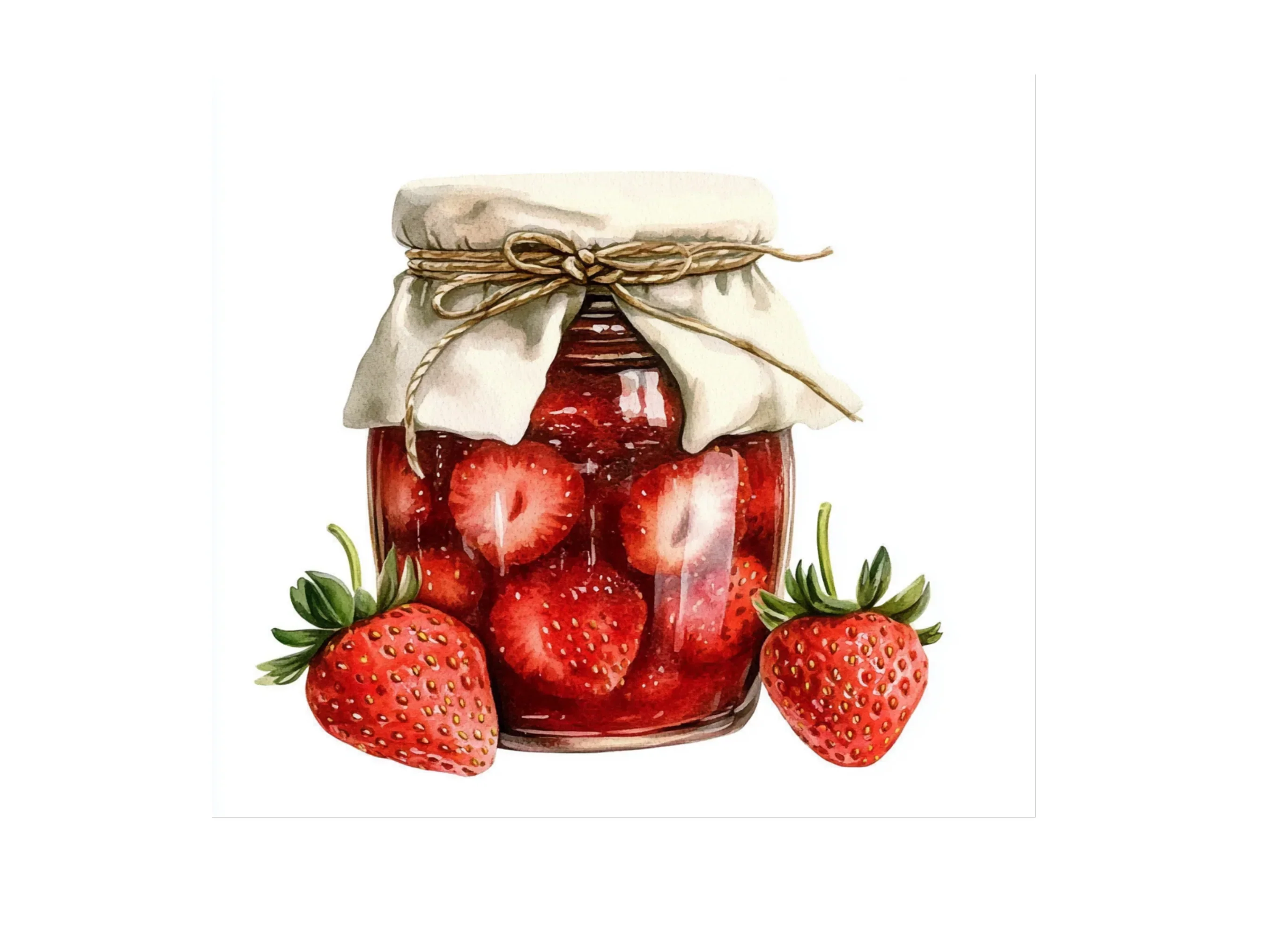 Strawberry Jam Jar Clipart Bundle - Image 2