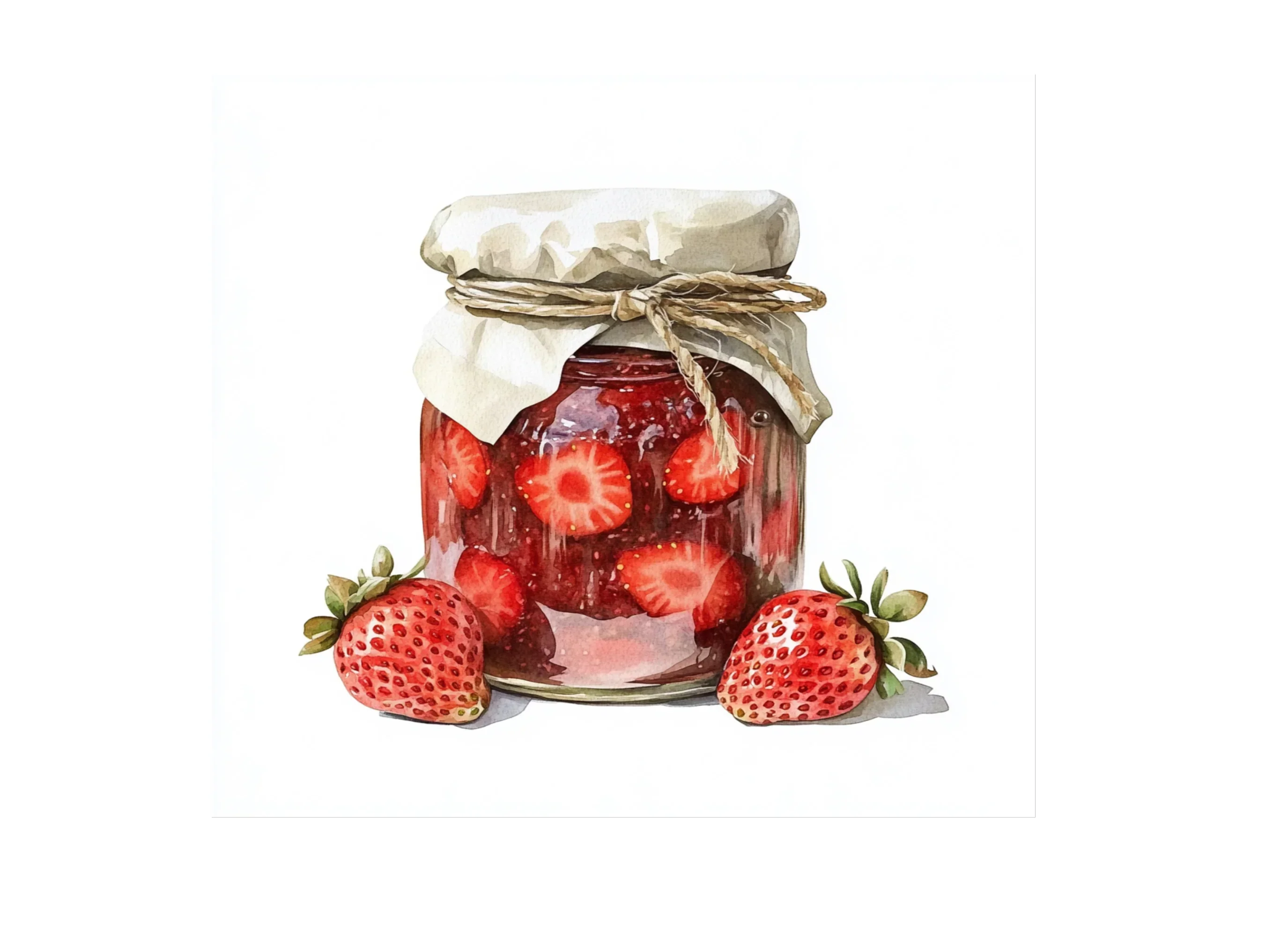 Strawberry Jam Jar Clipart Bundle - Image 3