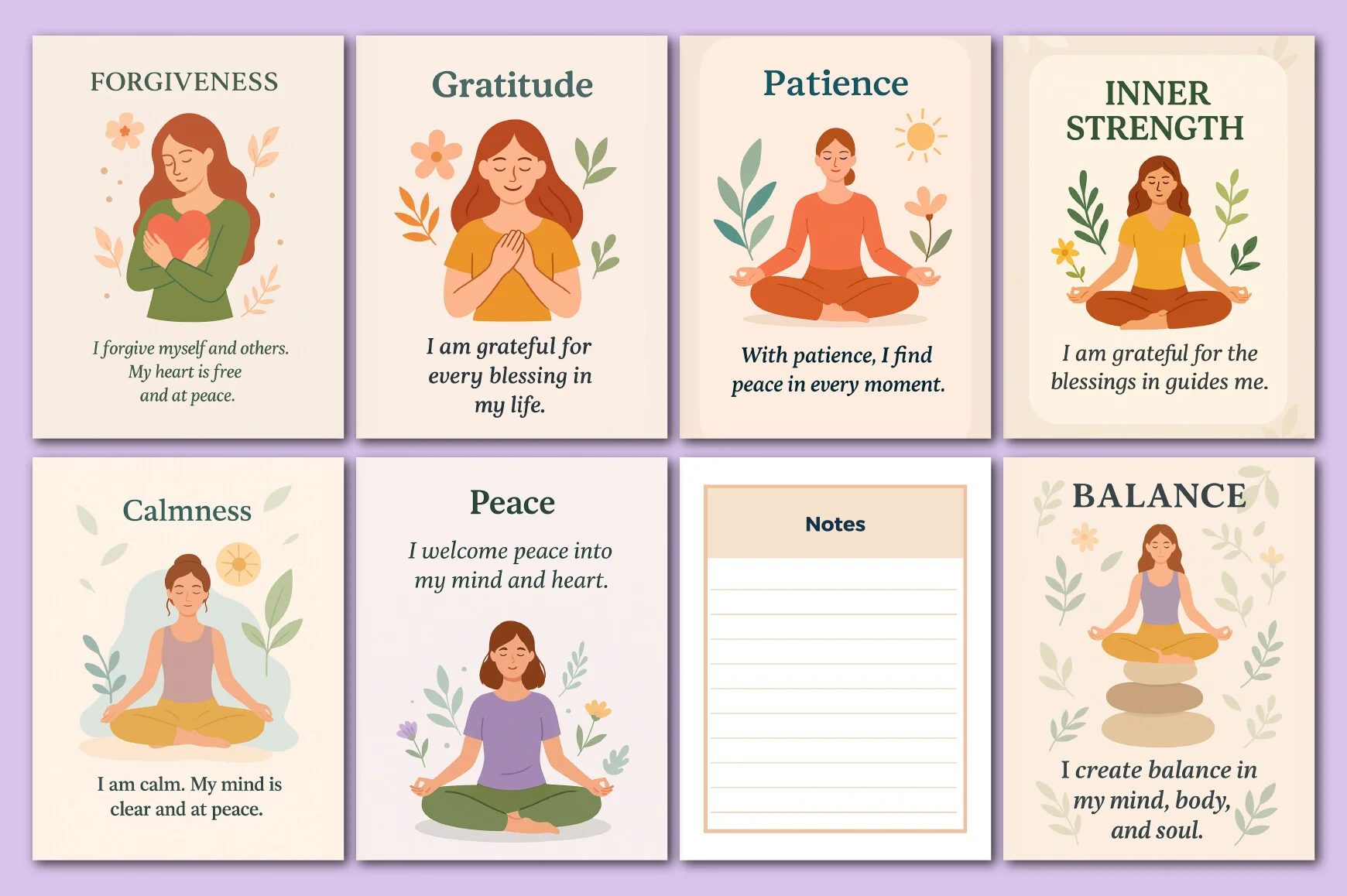 Stress Affirmation Cards for Relaxation and Mindfulness - Image 4