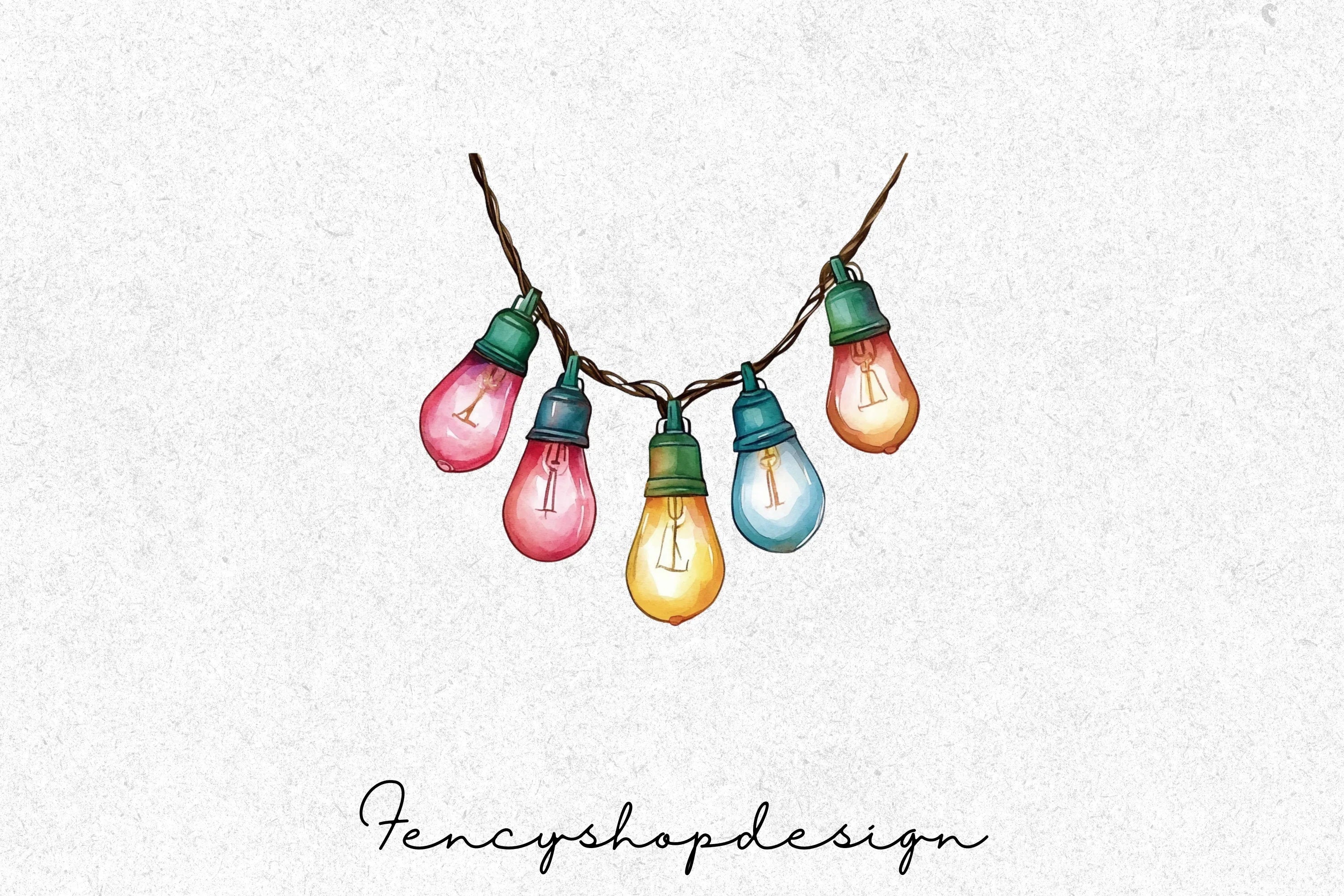 String Lights Clipart Bundle - Image 8
