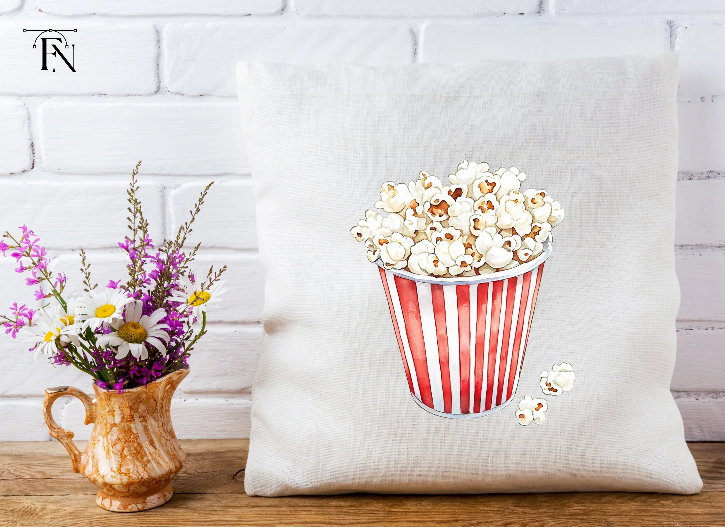 Striped Popcorn Buckets Clipart Bundle - Image 5