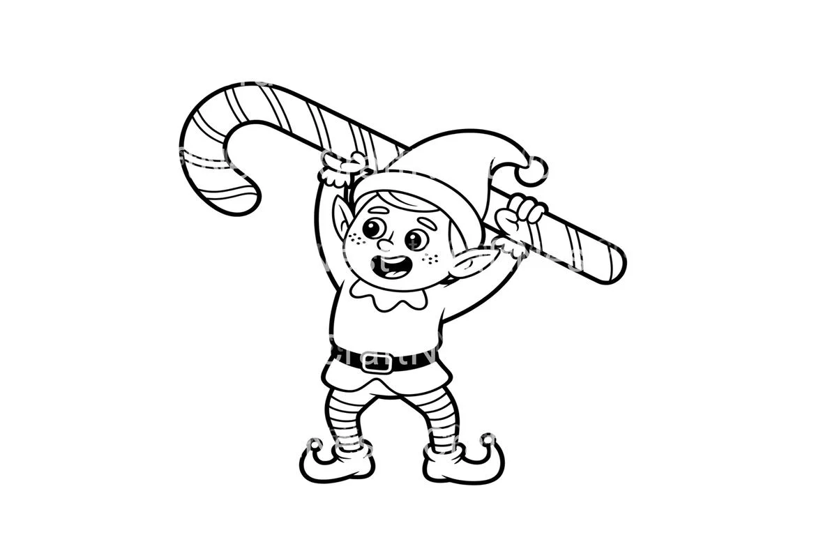 Strong Christmas Elf Coloring Books - Image 2