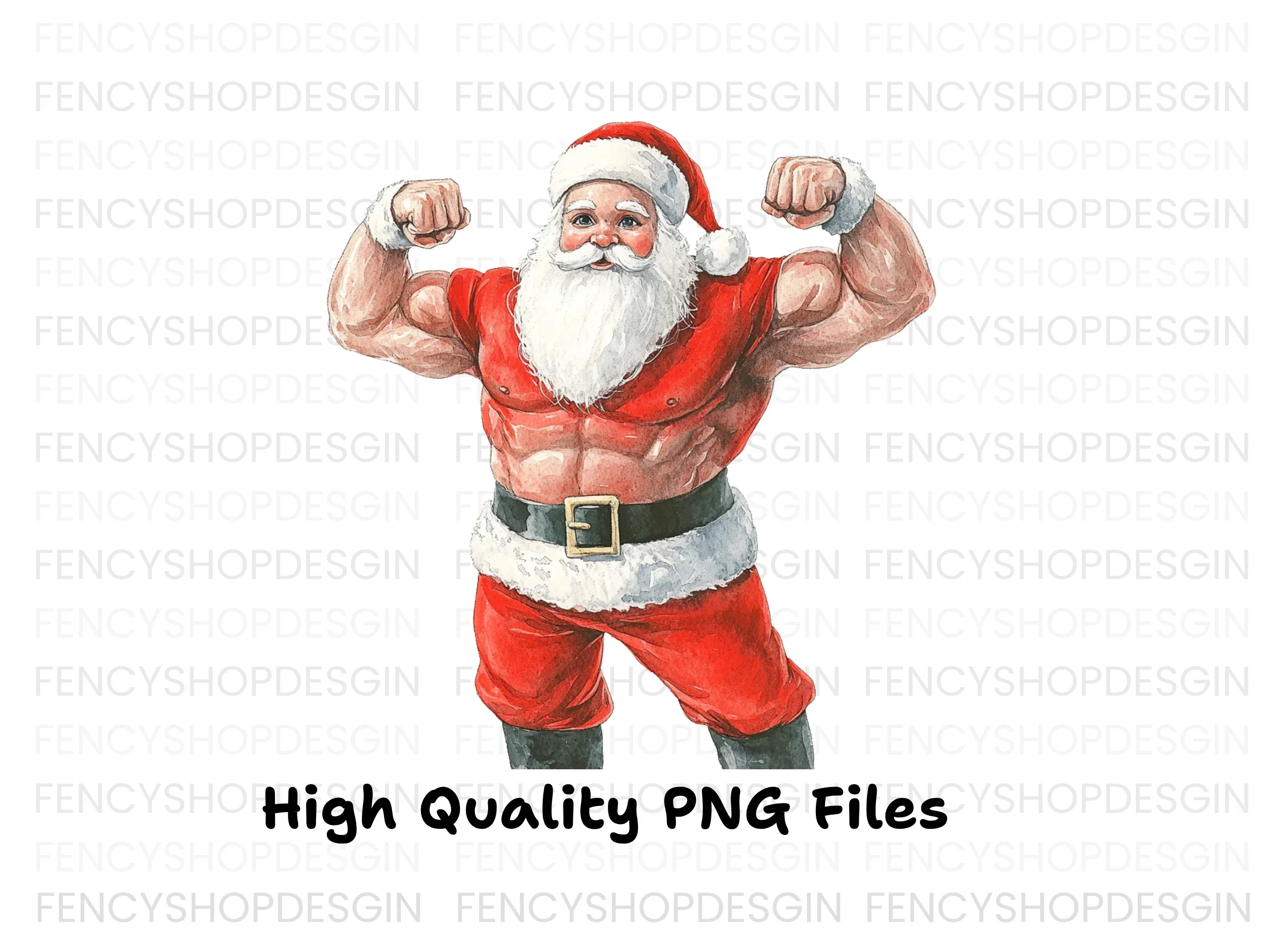 Strong Santa Clipart Bundle - Image 2