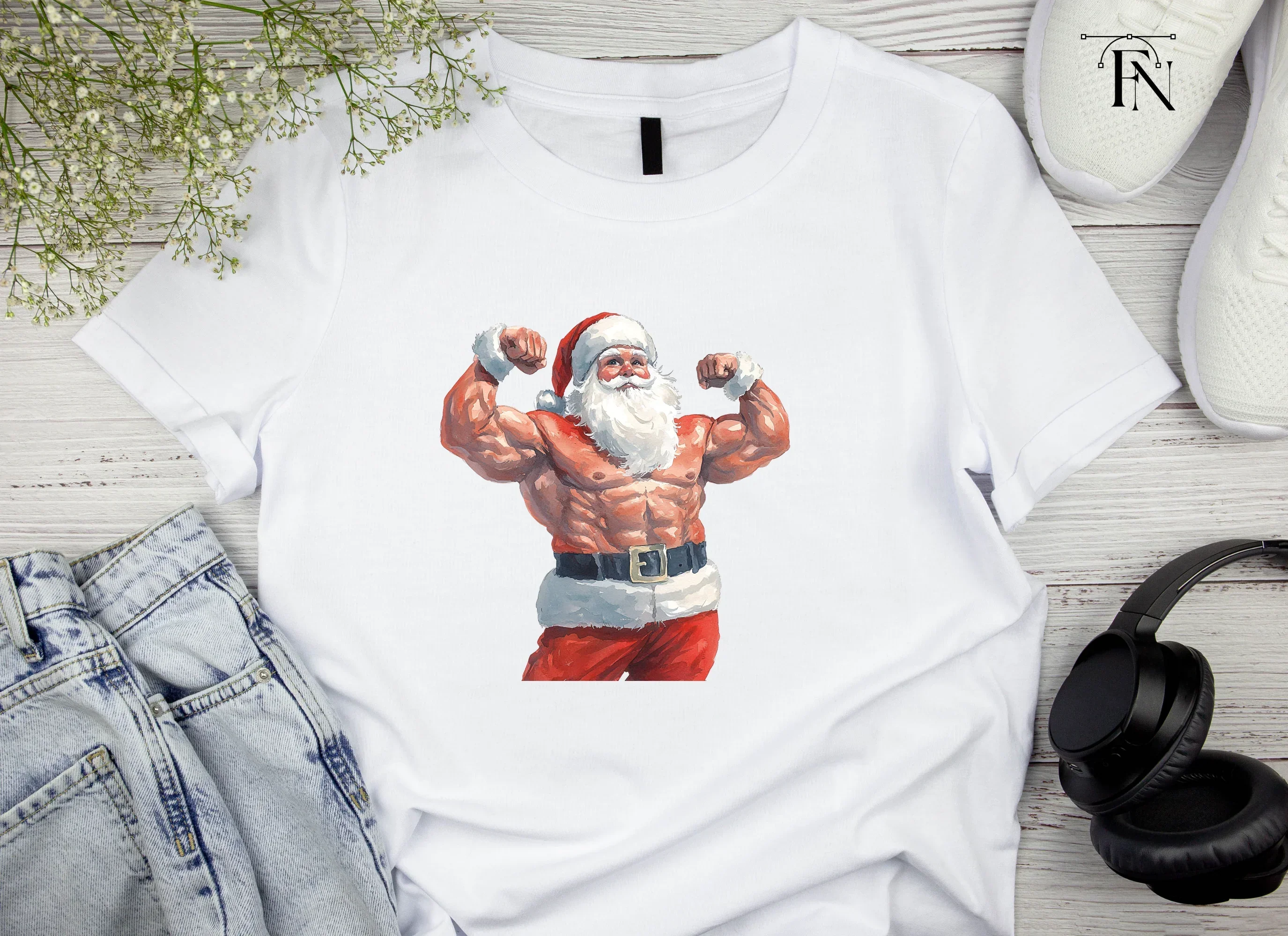 Strong Santa Clipart Bundle - Image 3