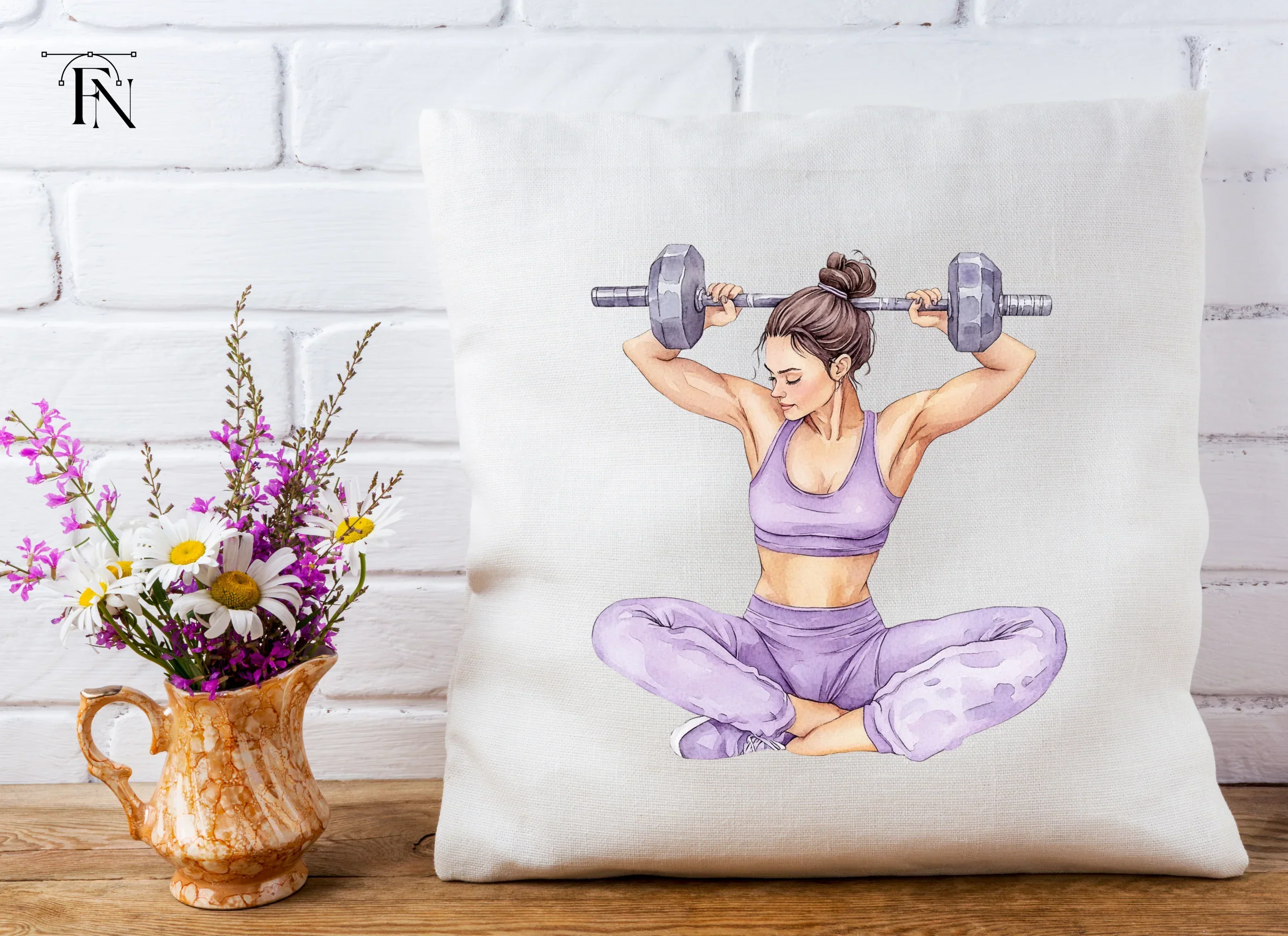 Strong Woman Weightlifting Clipart Bundle - Image 3