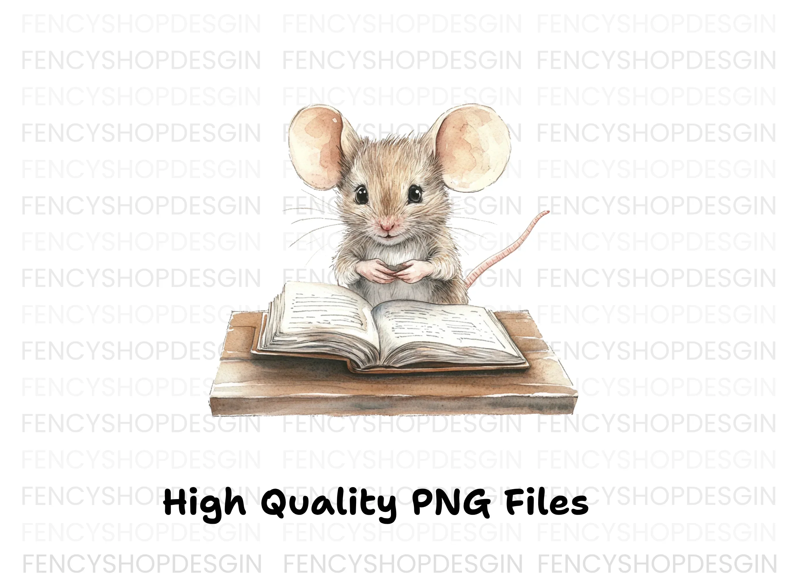 Studious Mice with Books Clipart Bundle - Image 3