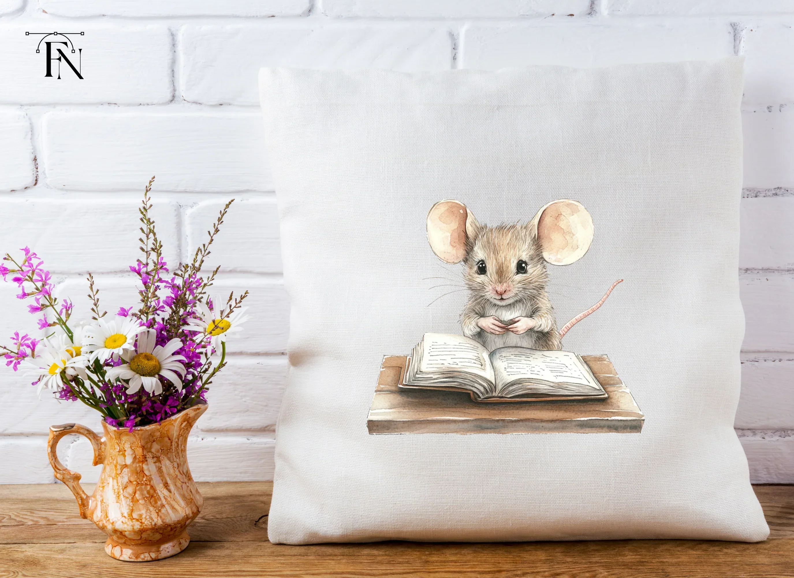 Studious Mice with Books Clipart Bundle - Image 5