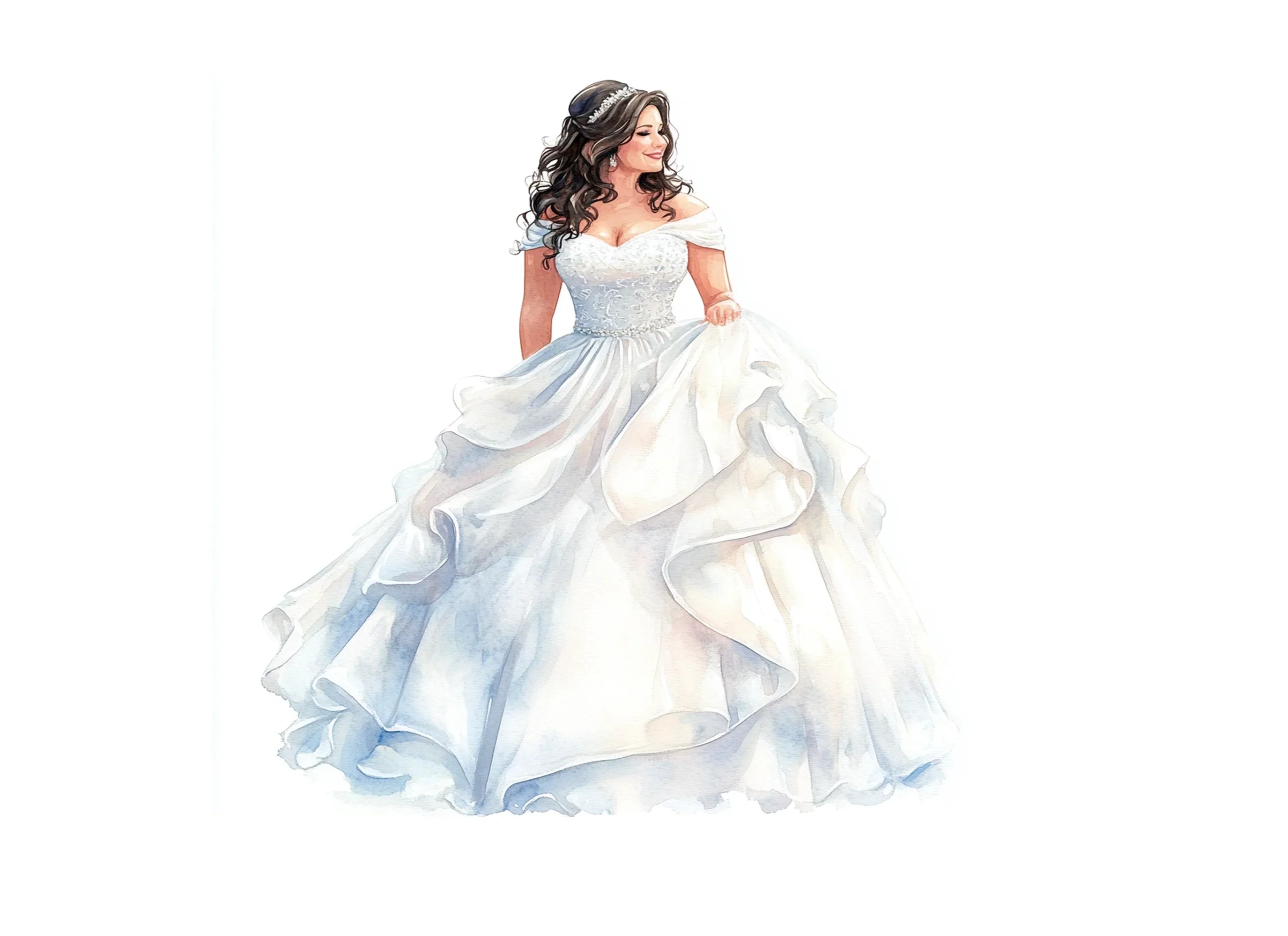 Stunning Bridal Gown Clipart Bundle - Image 3